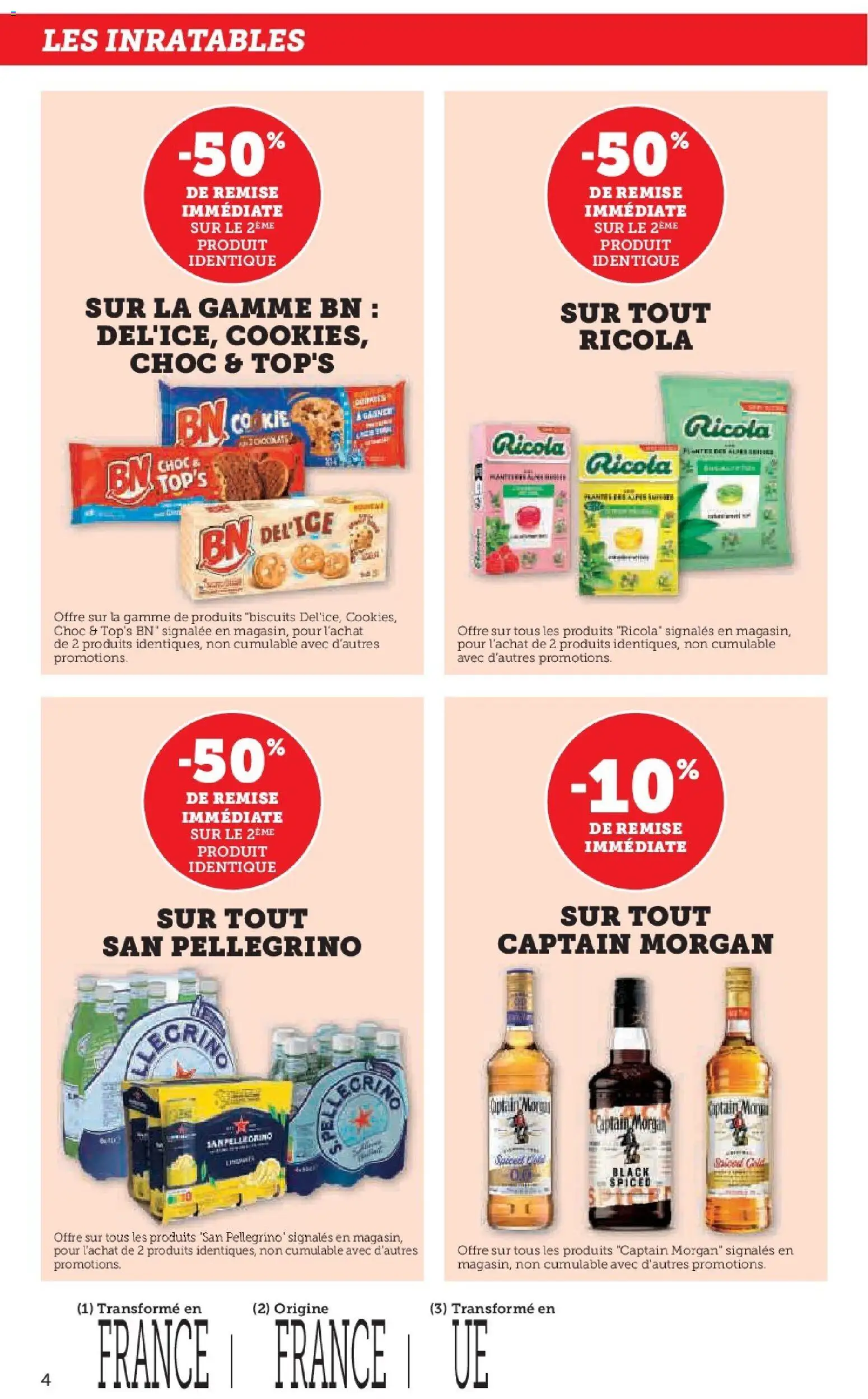 {H1} | Page: 4 | Produits: Captain Morgan, Biscuits