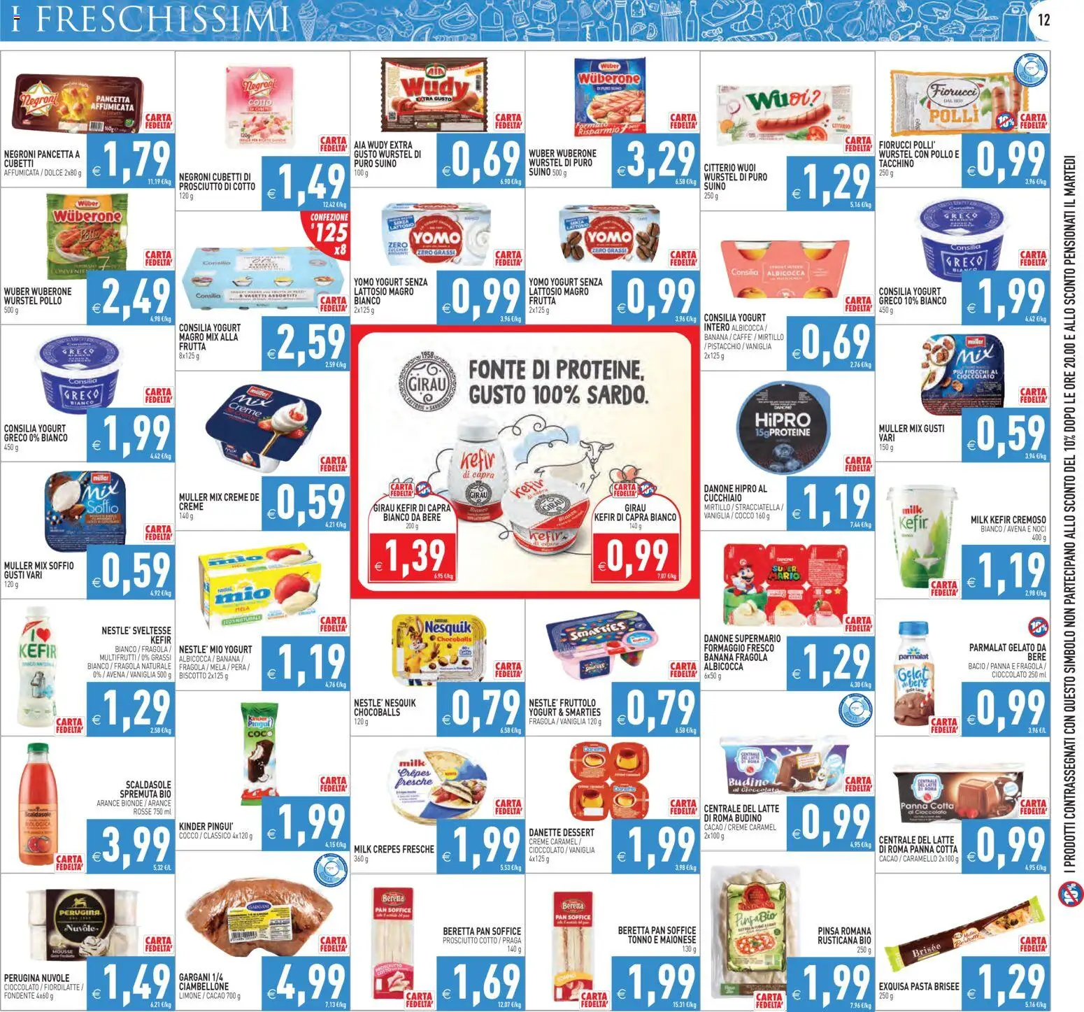 Volantino PIM Supermercati del 29.10.2025 | Pagina: 12 | Prodotti: Yogurt, Frutta, Prosciutto, Cocco