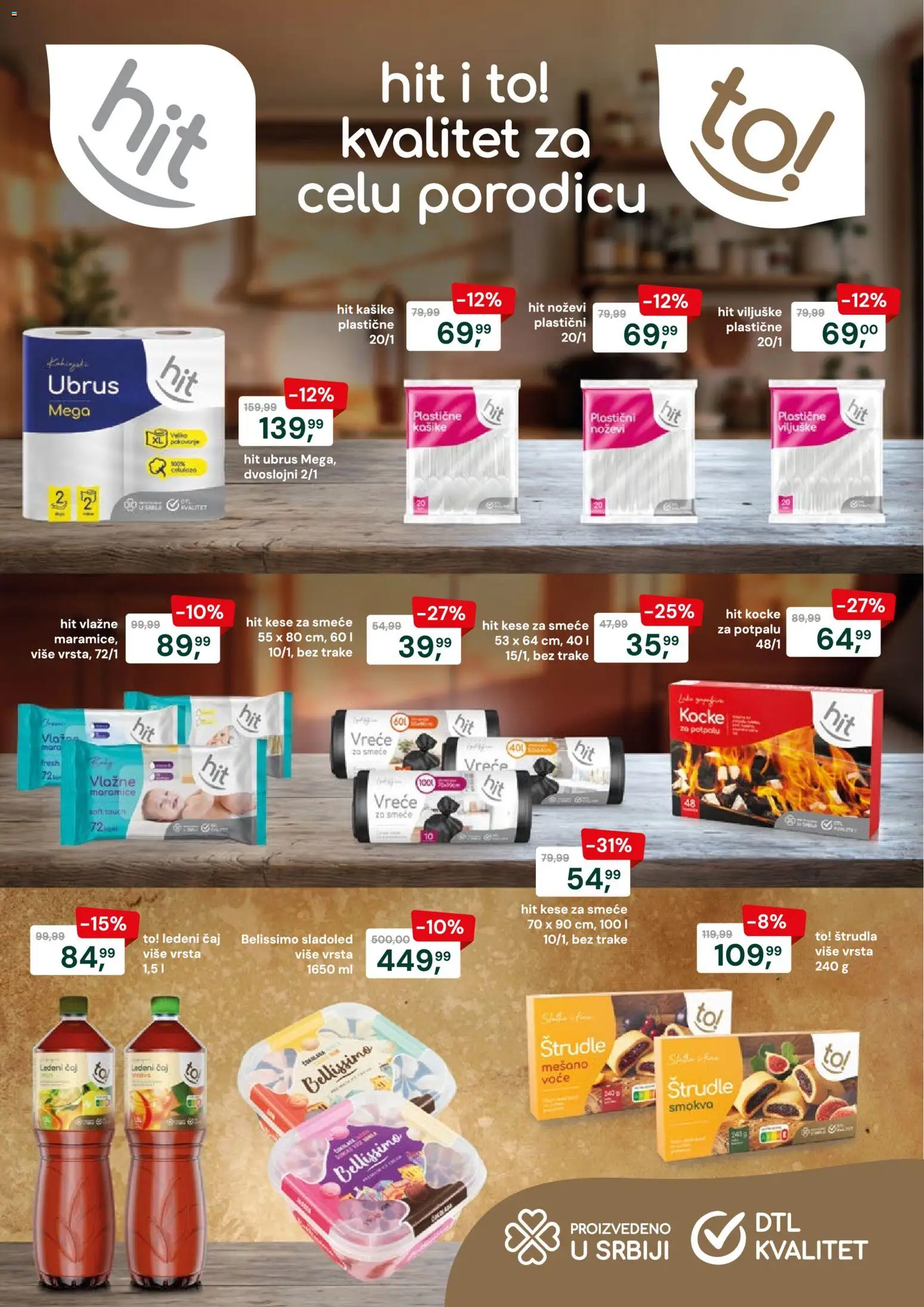 Podunavlje katalog - važi od 22.04.2026 | Strana: 2 | Proizvode: Sladoled, Ubrus, Štrudla, Čaj