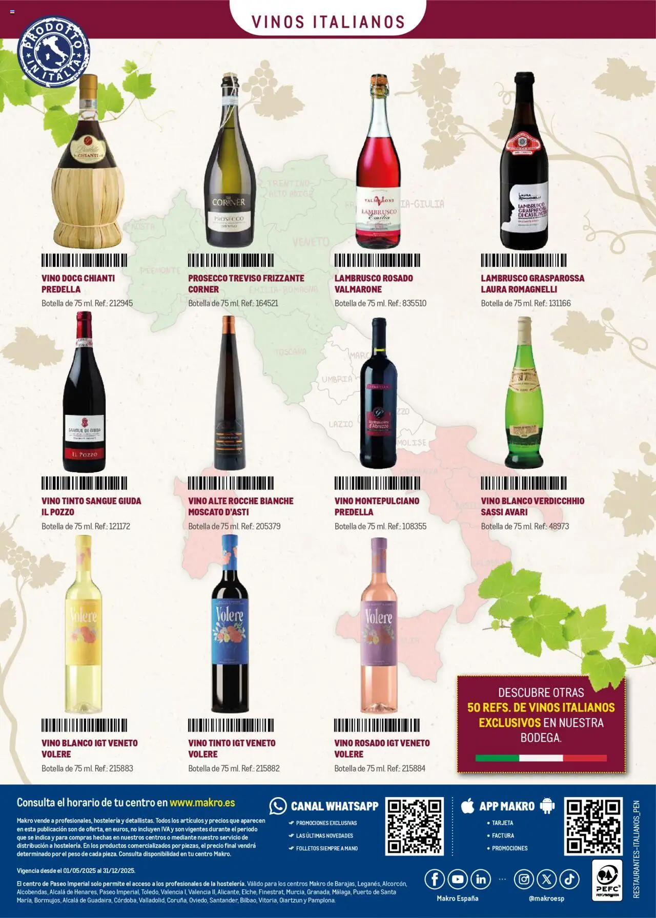 Makro - Restaurantes Italianos │ válido desde el 01.05.2025 | Página: 24 | Productos: Vino rosado, Vino, Peso