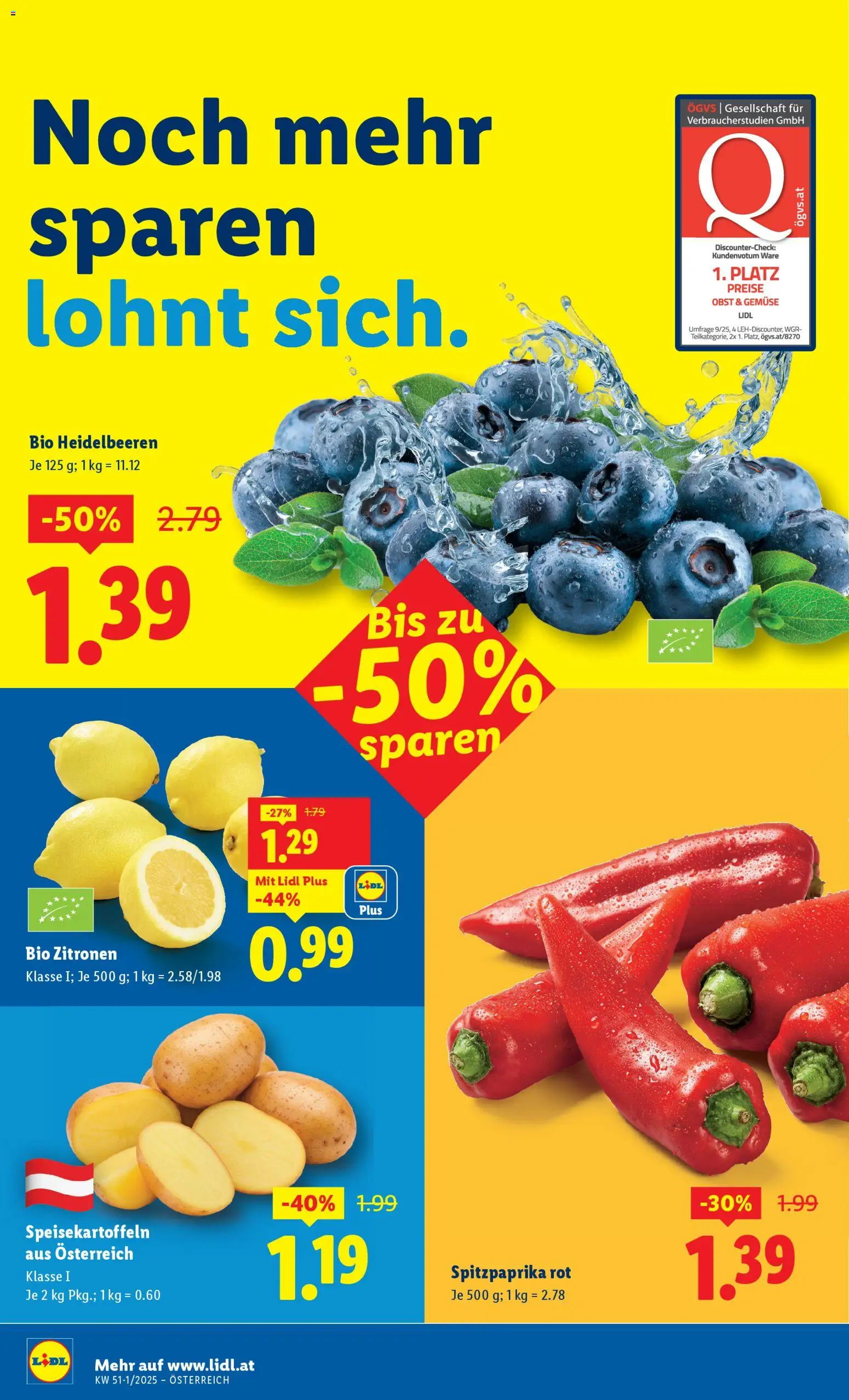 Lidl Flugblatt - Altenmarkt im Pongau, St. Johann im Pongau, Zell am See gültig ab 11.12.2025 | Seite: 40 | Produkte: Gemüse, Obst