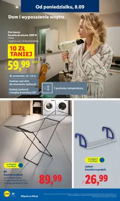 W5 Suszarka na pranie, Suszarka na pranie, łączna długość prętów do rozwieszania nia: ok. 20 m, rozkładana do długości 1,78 m od 08.09.2025 | Strona: 22