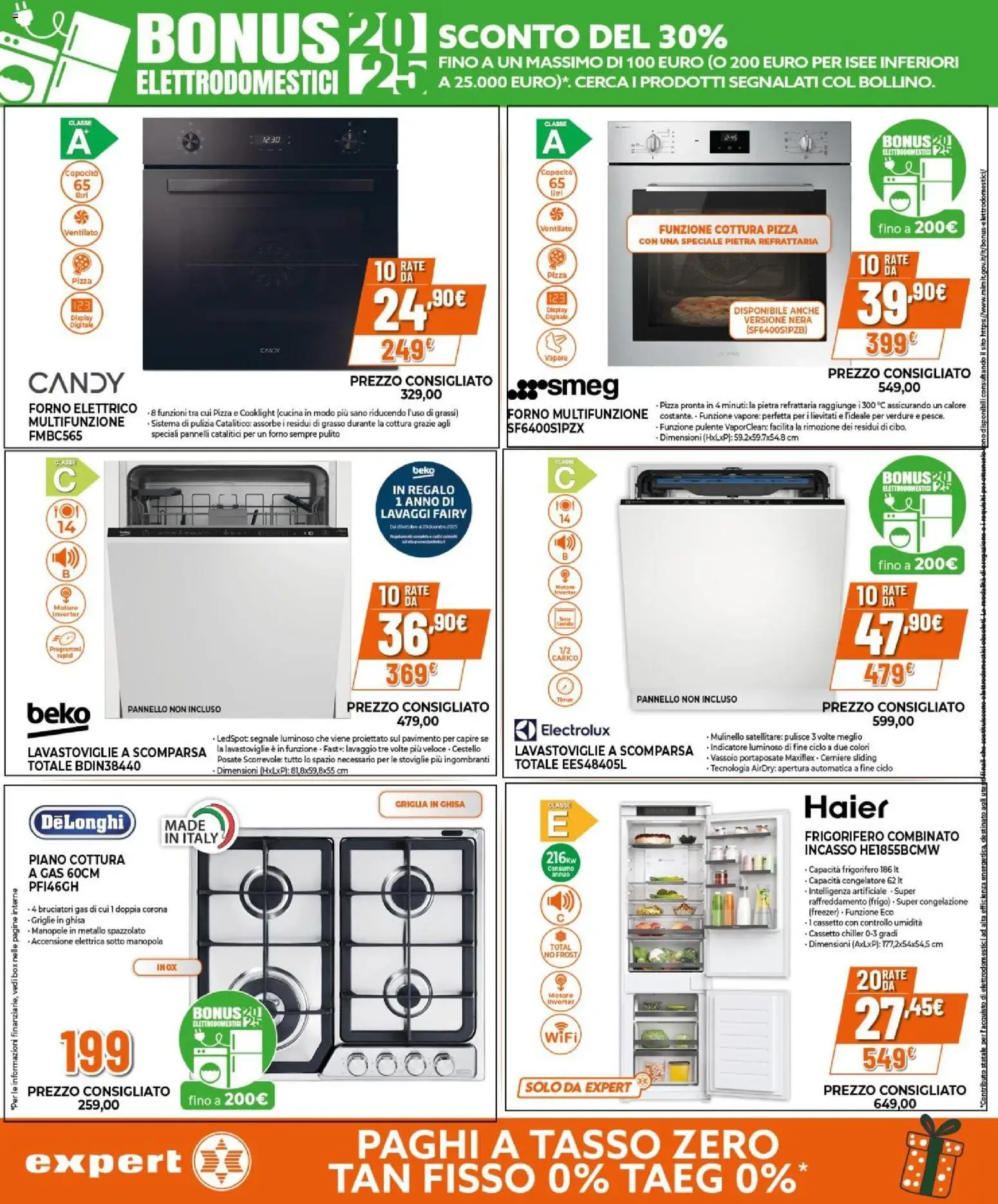 Volantino Expert del 02.12.2025 | Pagina: 26 | Prodotti: Pavimento, Piano cottura, Frigorifero, Forno