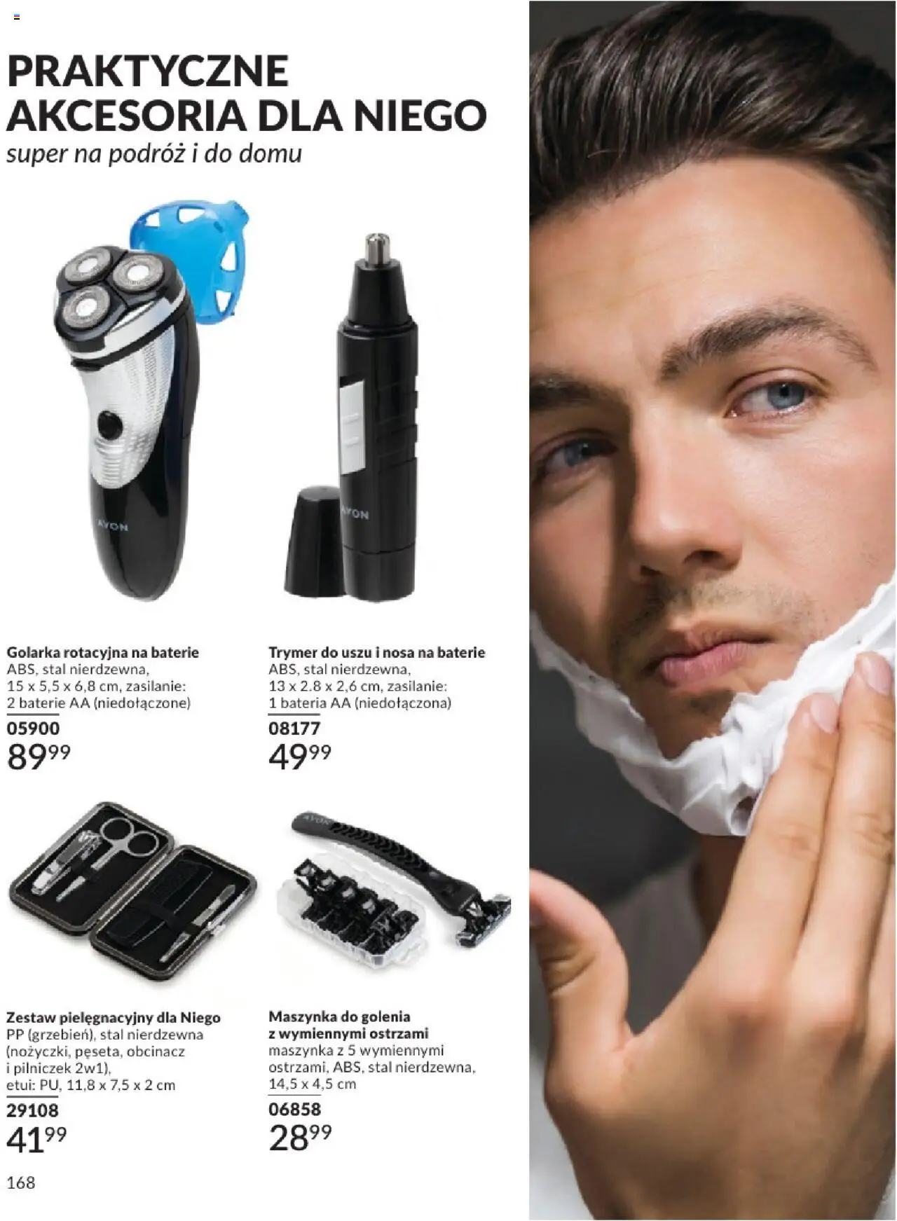Avon Katalog 08 2025 od 01.08.2025 | Strona: 168 | Produkty: Maszynka do golenia, Baterie, Golarka, Bateria