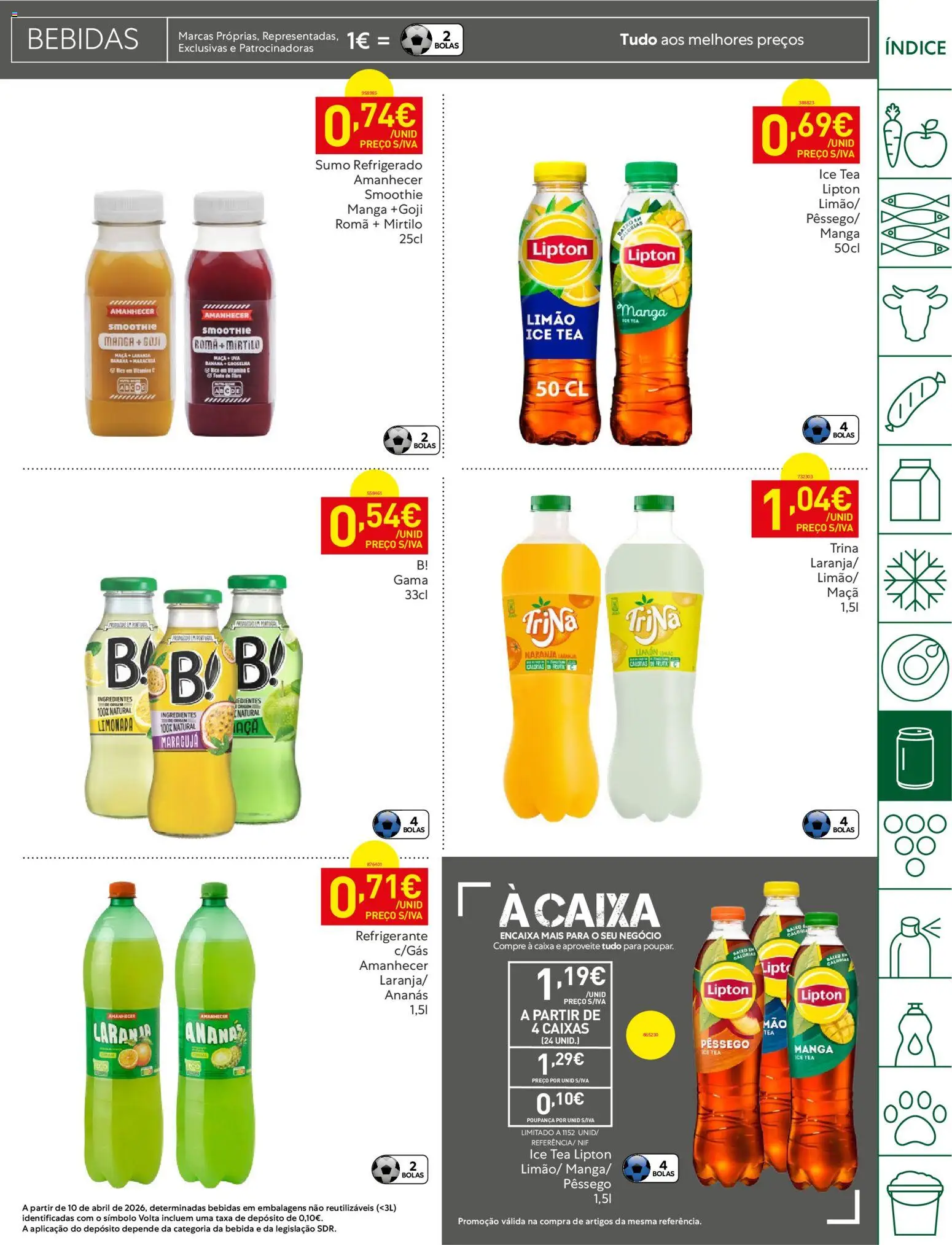 Recheio folheto │ válido de 28.04.2026 | Página: 33 | Produtos: Refrigerante, Banana, Caixa, Maça