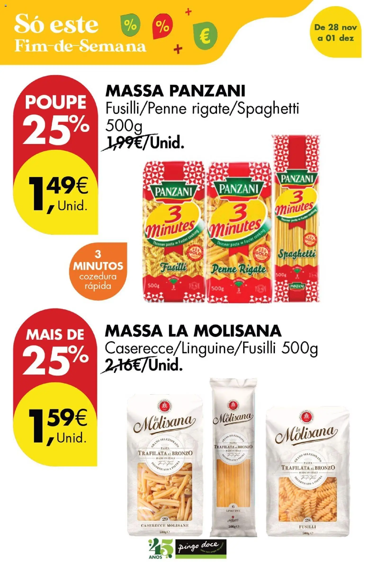 Pingo Doce Poupe este Fim de Semana │ válido de 28.11.2025 | Página: 14 | Produtos: Massa