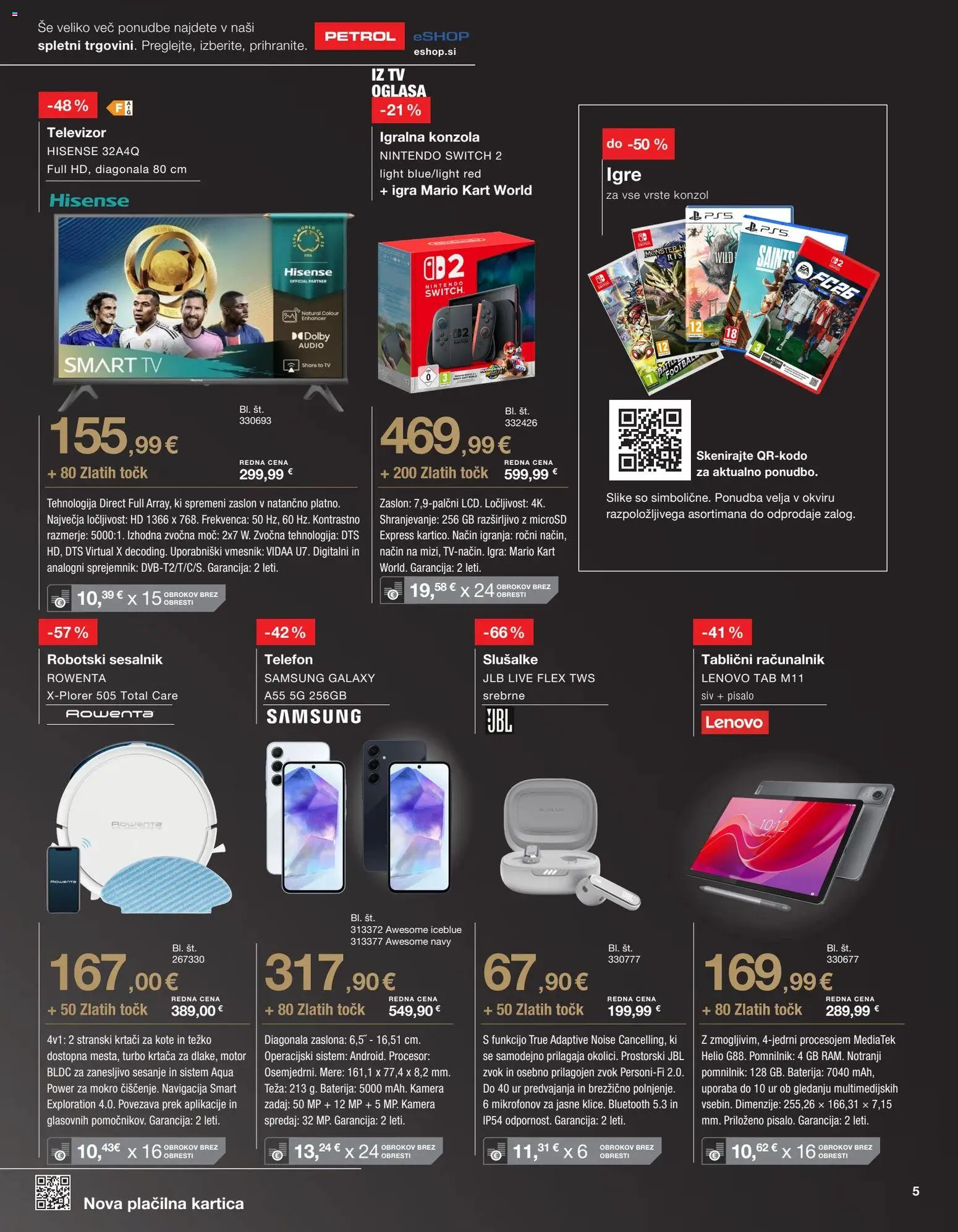 Novi Petrol katalog ponudbe – veljaven od 04.11.2025 | Stran: 28 | Izdelki: Baterija, Televizor, Teza, Krtaca