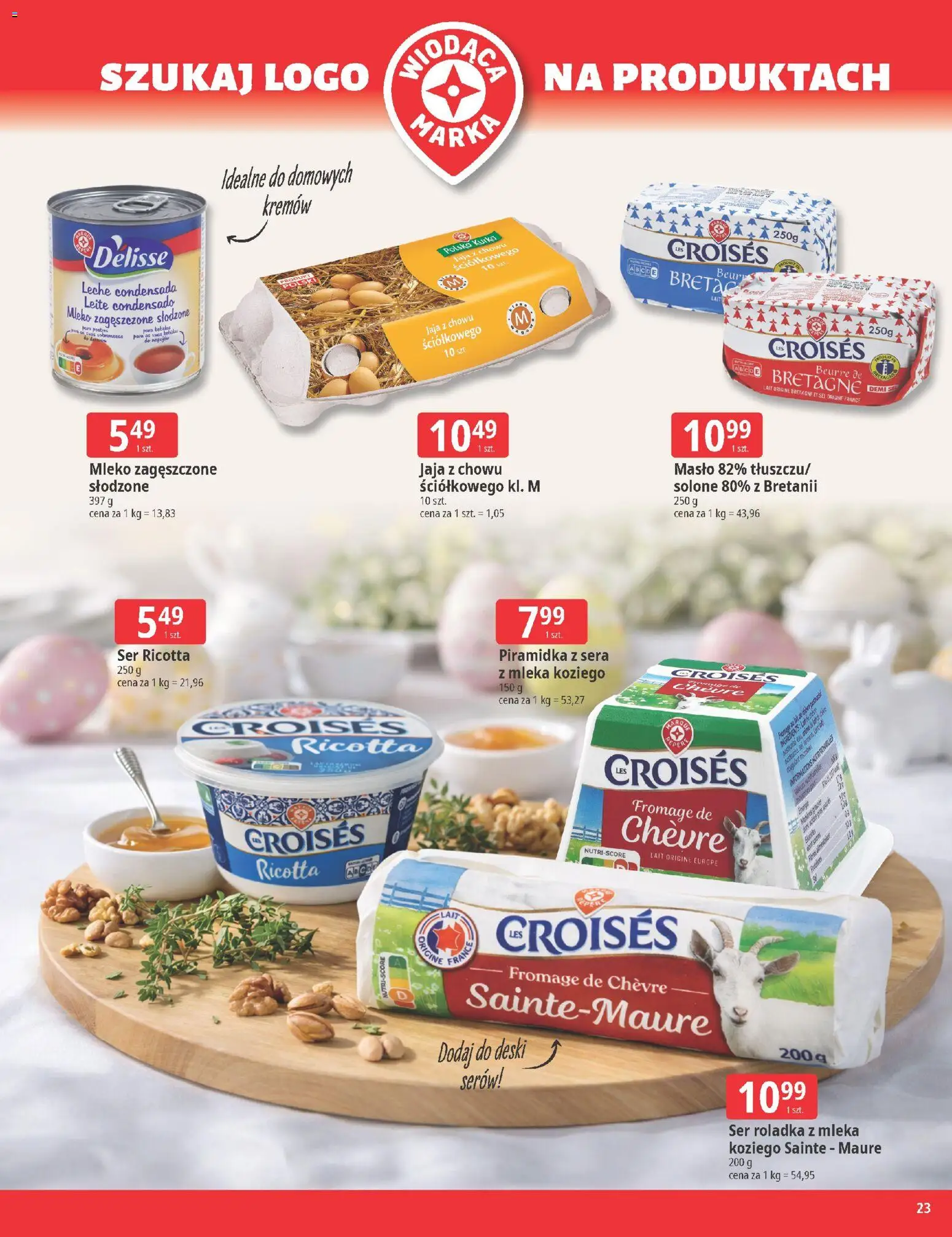 E.Leclerc gazetka - Kłodzko Wielkanoc od 24.03.2026 | Strona: 23 | Produkty: Masło, Ser, Jaja, Ser ricotta