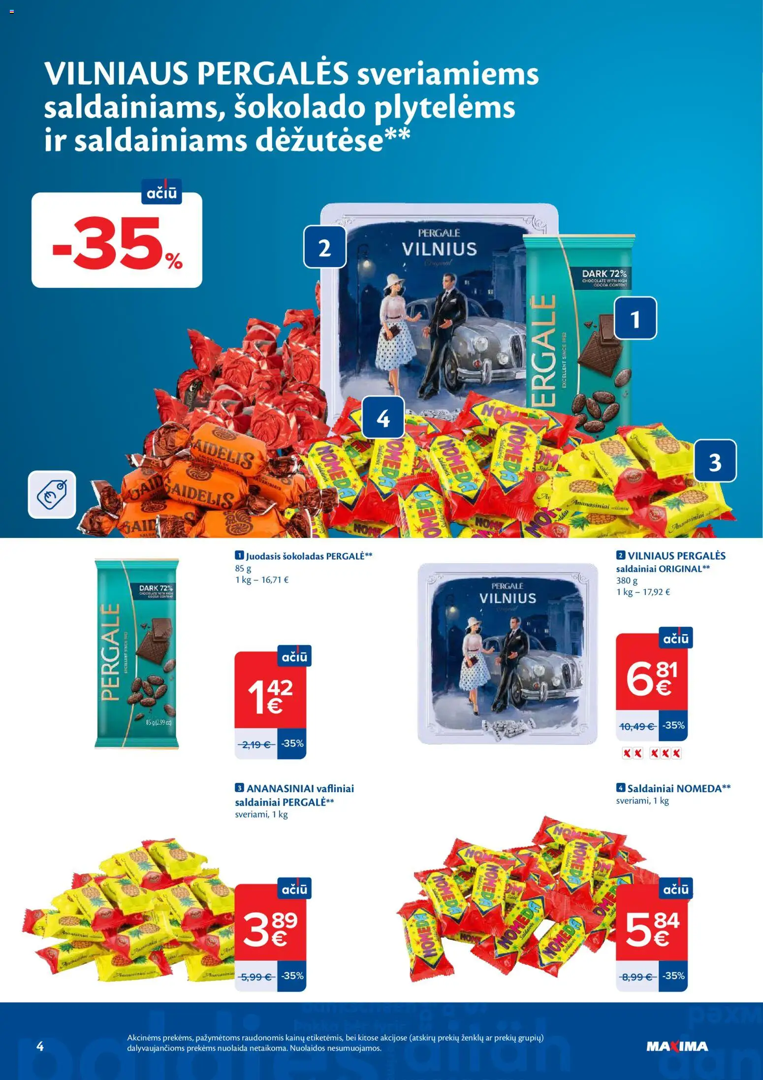 MAXIMA akcijos nuo 24.03.2026 | Puslapis: 4 | Prekių: Šokoladas, Saldainiai