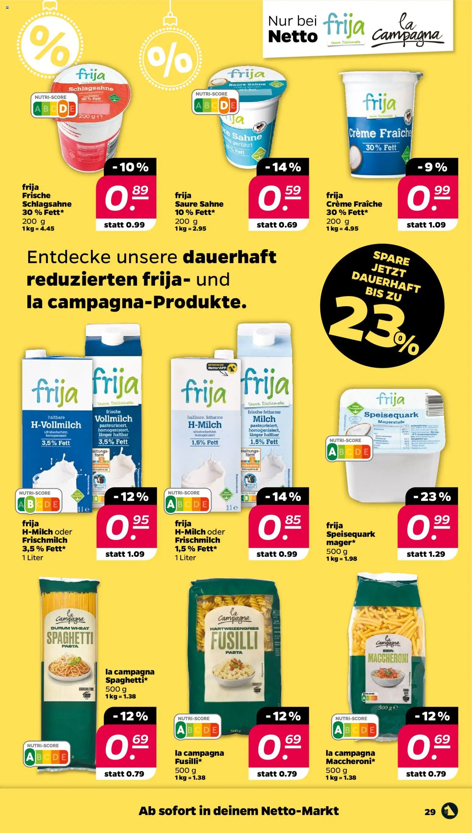 Netto Prospekt 	 – gültig ab 01.12.2025 | Seite: 31 | Produkte: Schlagsahne, Milch, Creme, Sahne