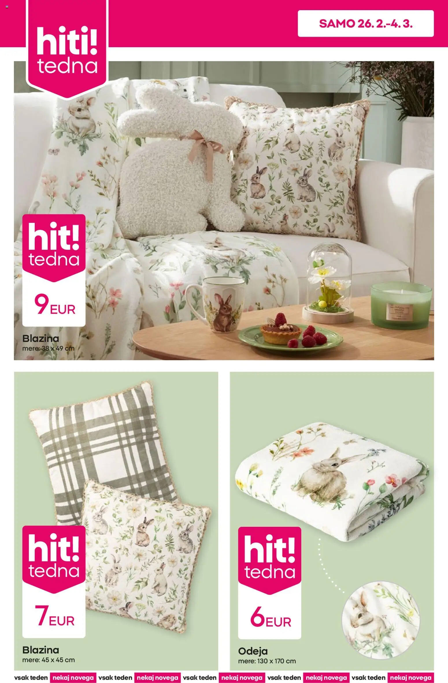 Novi Pepco katalog ponudbe – veljaven od 26.02.2026 | Stran: 4 | Izdelki: Blazina, Odeja