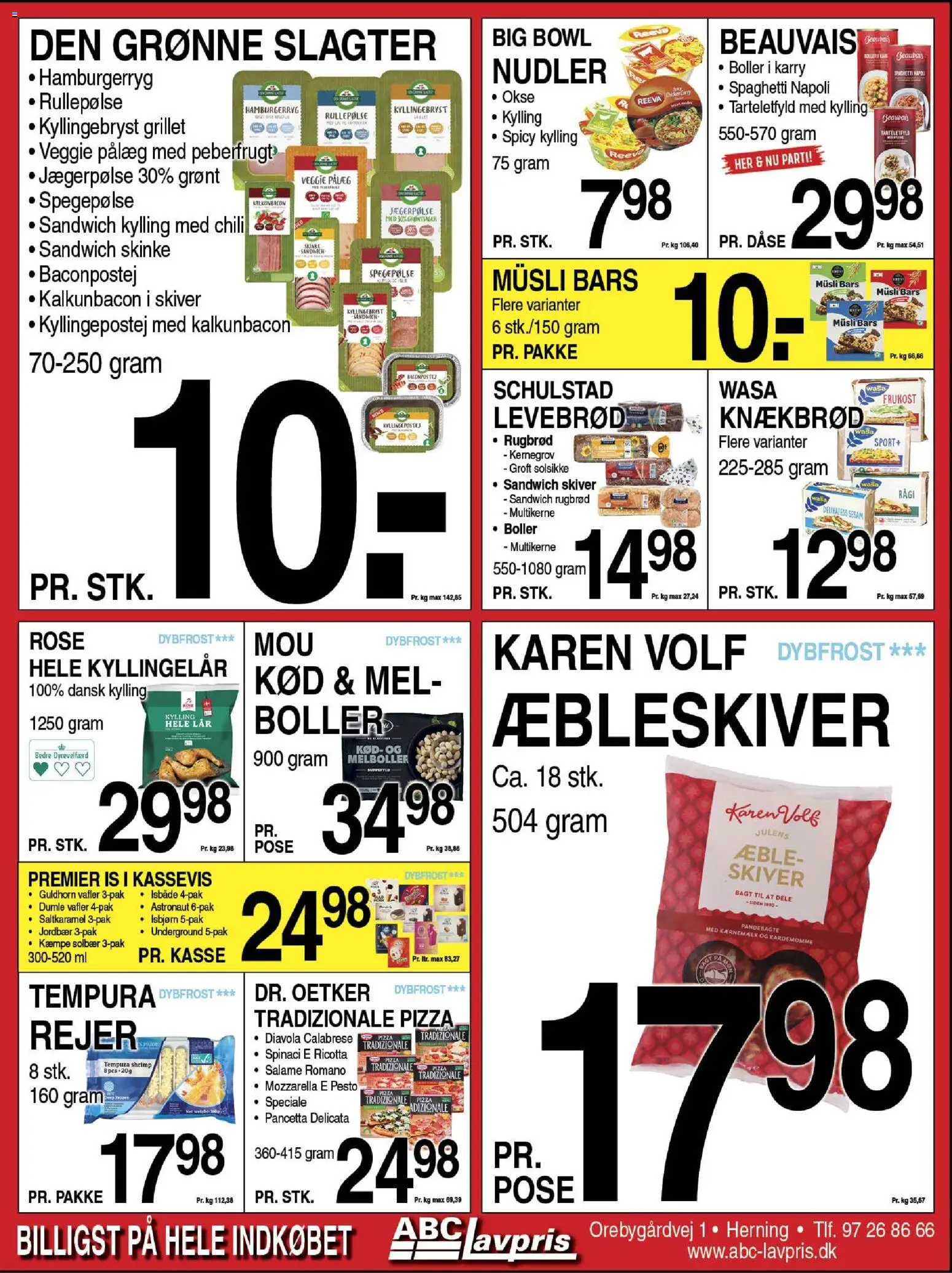 Abc Lavpris tilbudsavis – gyldig fra 29.10.2025 | Side: 4 | Produkter: Karry, Jordbær, Müsli, Is
