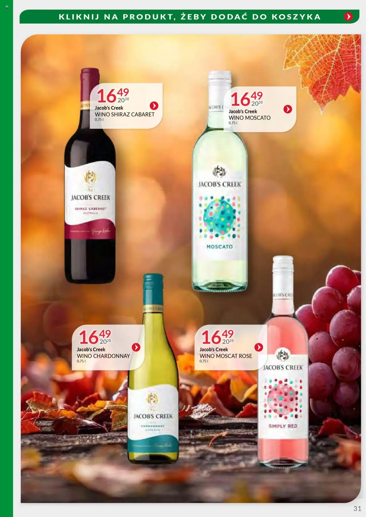 Eurocash Gazetka - Handlowa MR Południowy-Wschód od 29.09.2025 | Strona: 31 | Produkty: Chardonnay, Wino