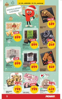 TORNYOS BROWNIE SZELET*, hozzáadott cukor nélkül, hűtött termék 200 g - amely érvényes a következő dátumtól: 18.12.2025 | Oldal: 3