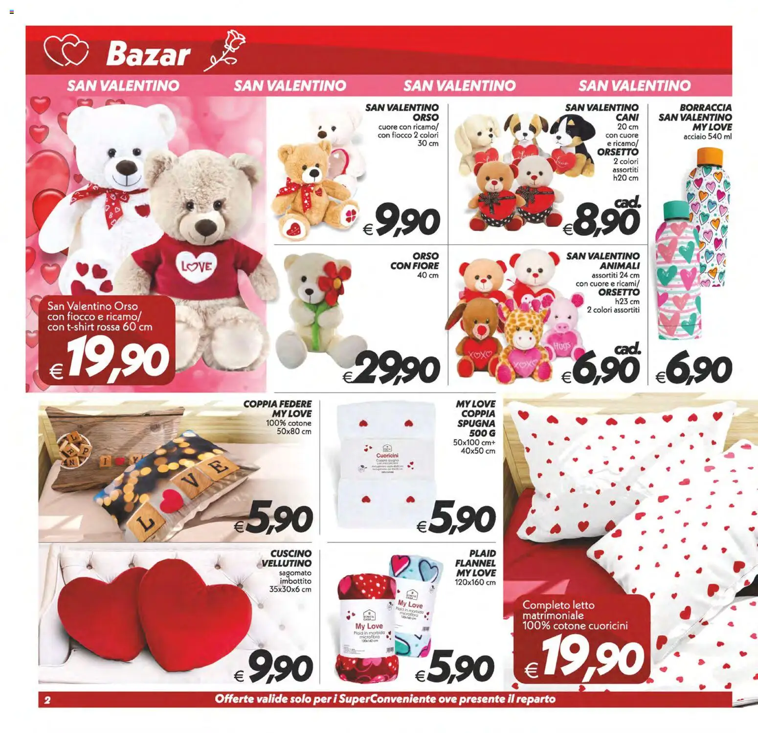 Volantino SuperConveniente del 03.02.2026 | Pagina: 27 | Prodotti: Spugna, Plaid, Cuscino, Borraccia