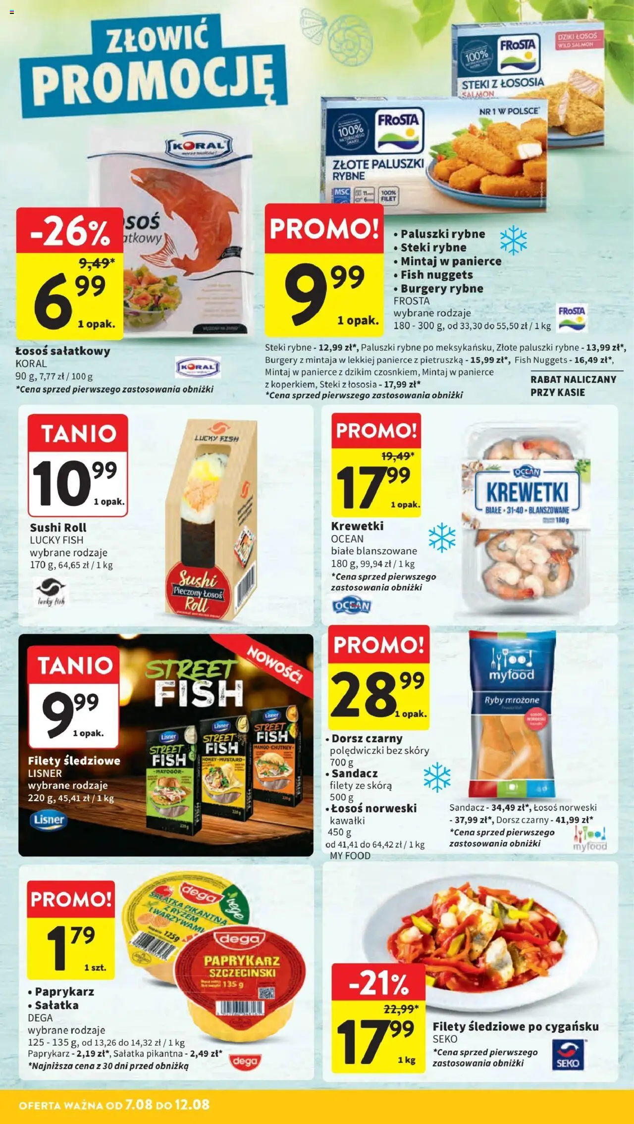 Intermarche Gazetka od 07.08.2025 | Strona: 16 | Produkty: Mango, Steki, Łosoś, Sushi