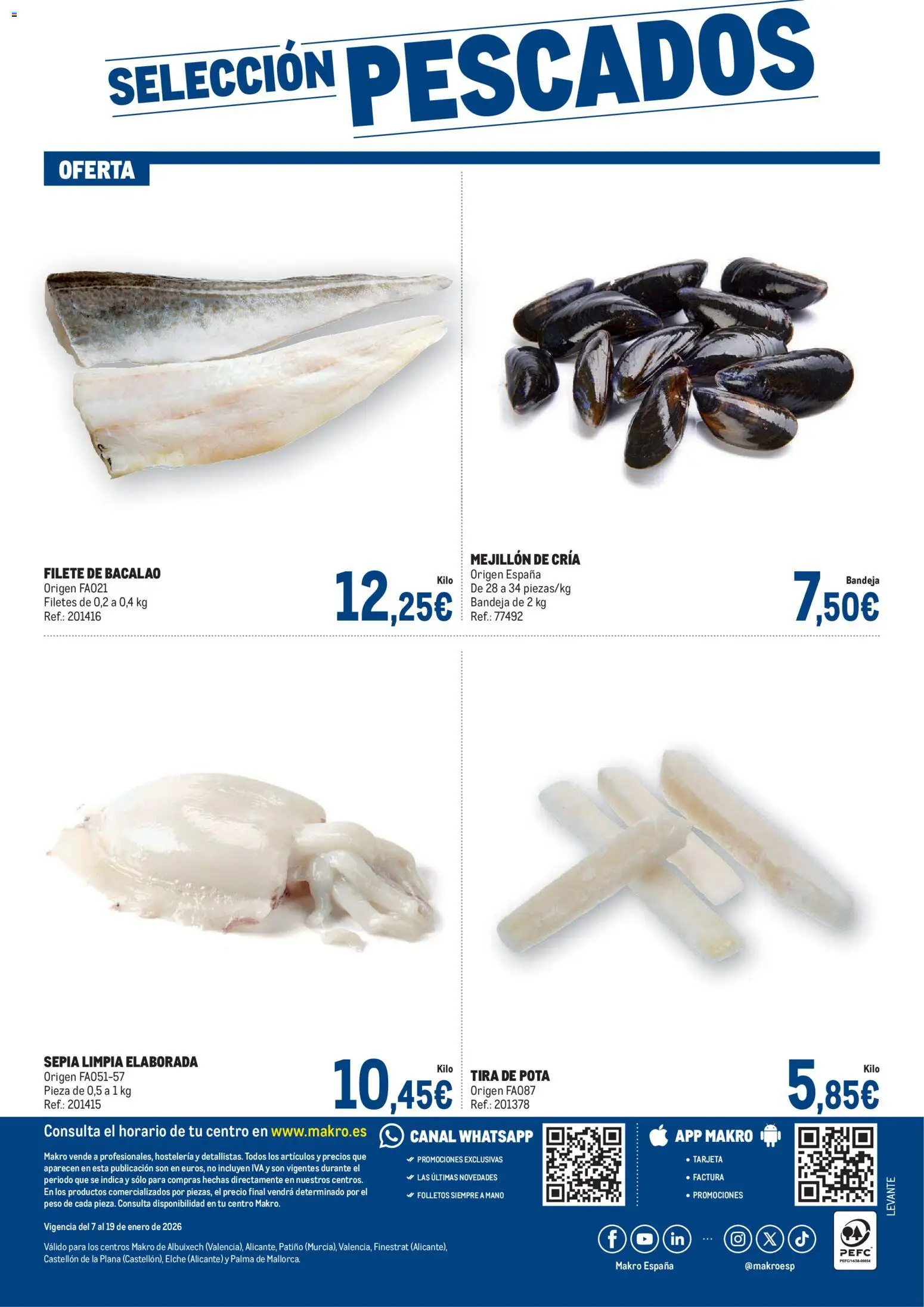 Makro - Fresco Levante │ válido desde el 07.01.2026 | Página: 4 | Productos: Peso, Filete, Bandeja