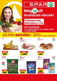 Spar Zalaegerszeg szórólap - amely érvényes a következő dátumtól: 18.09.2025