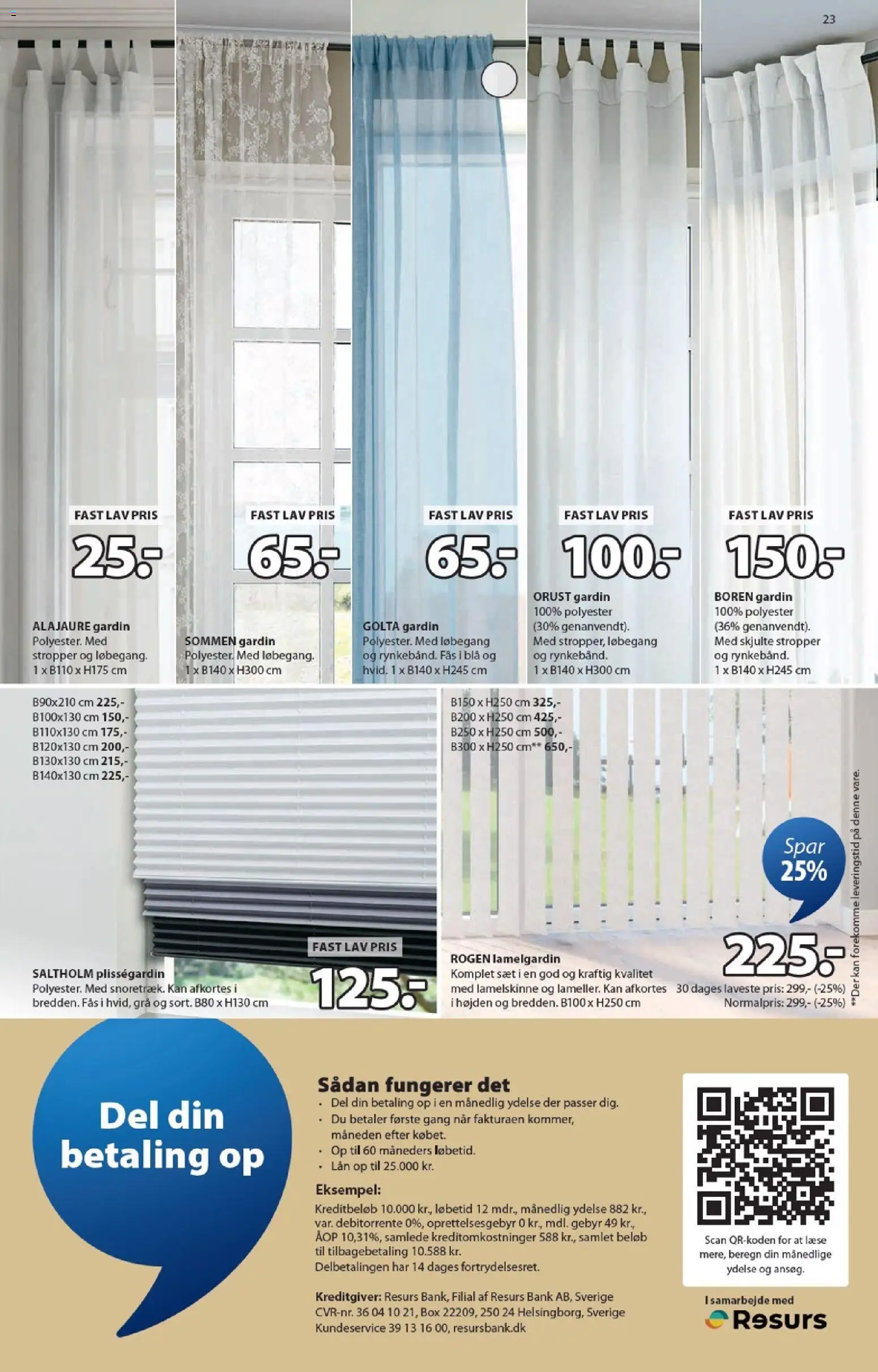 JYSK tilbudsavis – gyldig fra 31.12.2025 | Side: 23 | Produkter: Plisségardin