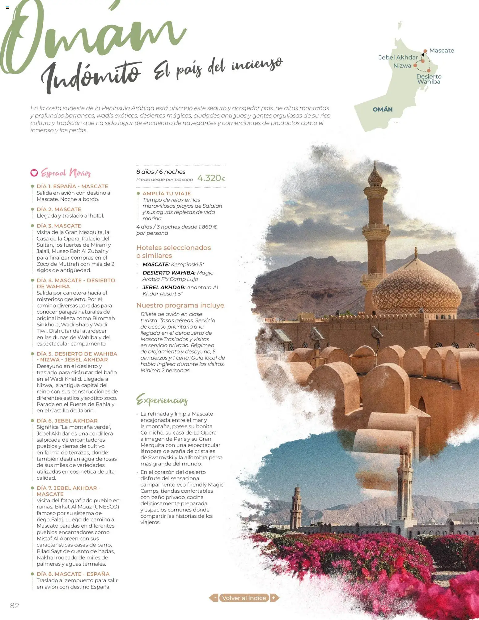 Viajes El Corte Inglés - Catálogo Tourmundial Premium │ válido desde el 01.01.2026 | Página: 84 | Productos: Palmeras, Cocina, Baño, Lámpara