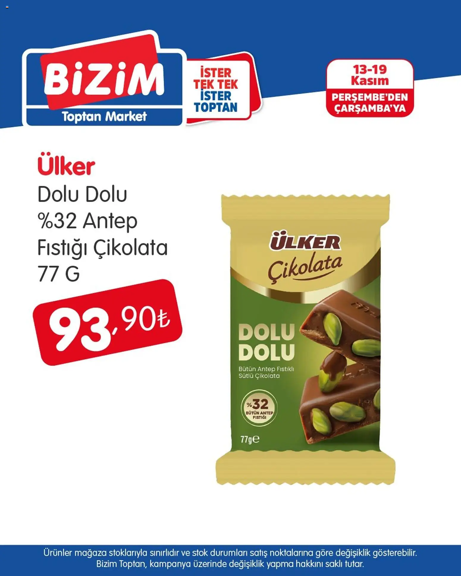 Bizim Toptan Katalog - 13.11.2025 tarihinden itibaren geçerlidir | Sayfa: 8 | Ürünler: Çikolata