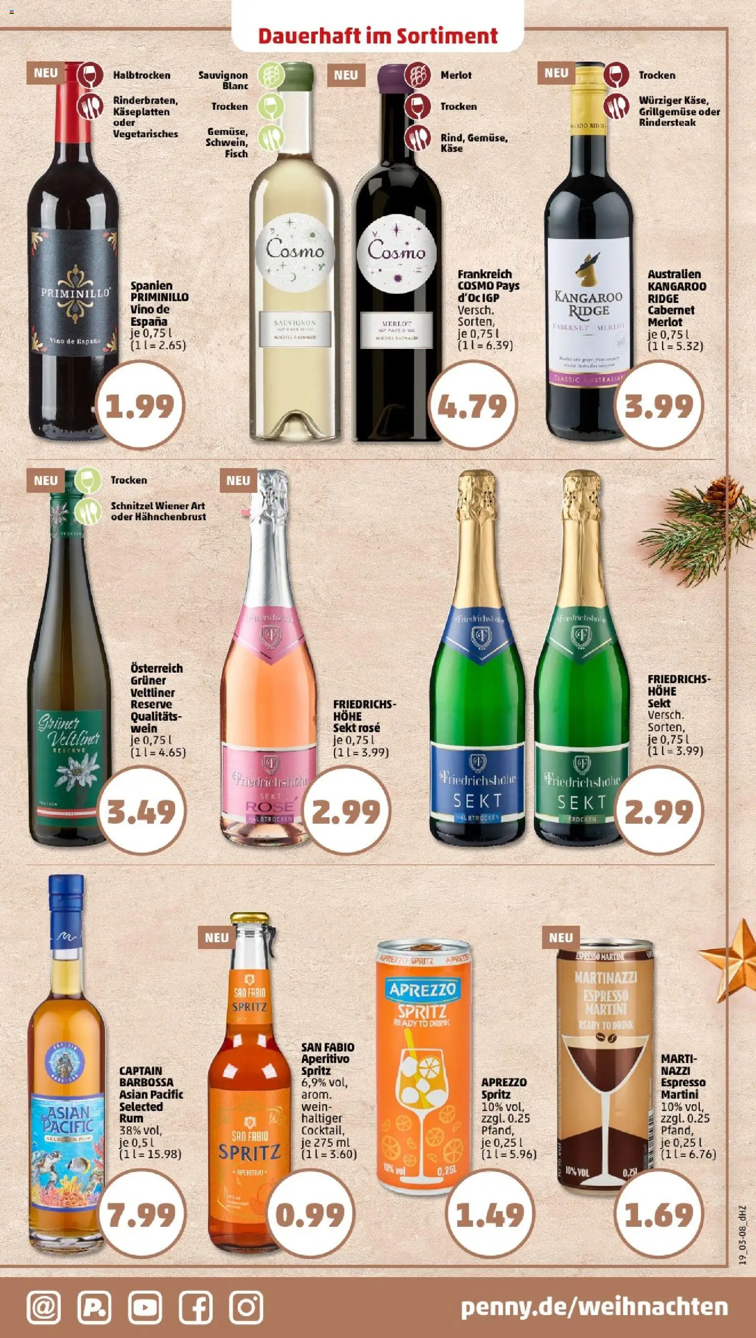 Penny - Niedersachsen  – gültig ab 03.11.2025 | Seite: 17 | Produkte: Käse, Sekt, Schnitzel, Wein