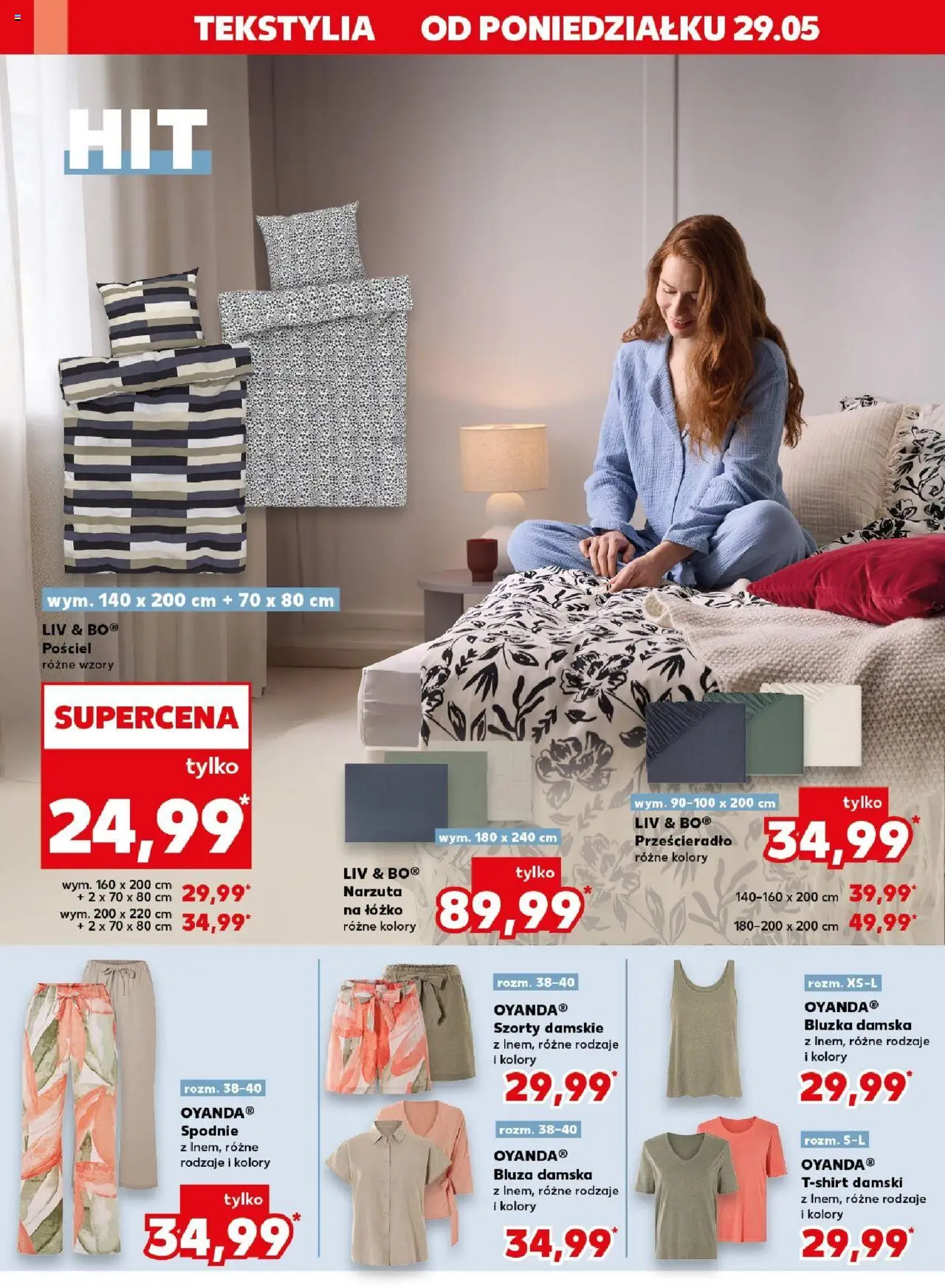 Kaufland gazetka - Mega okazje od 29.05.2025 | Strona: 12 | Produkty: Pościel, Szorty, Bluzka, Tekstylia