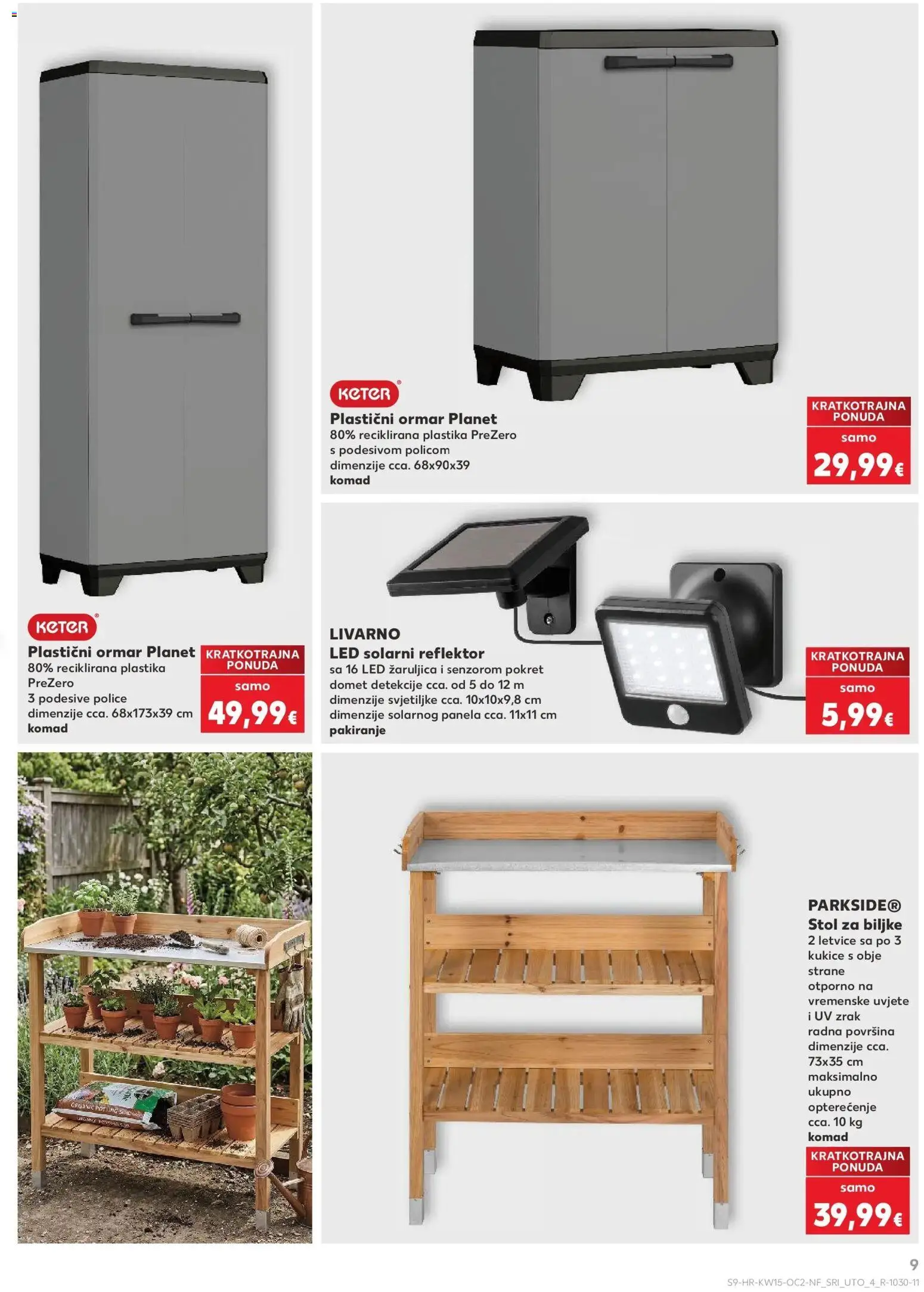 Kaufland katalog | vrijedi od 08.04.2026 | Stranica: 9 | Proizvodi: Ormar, Stol, Reflektor