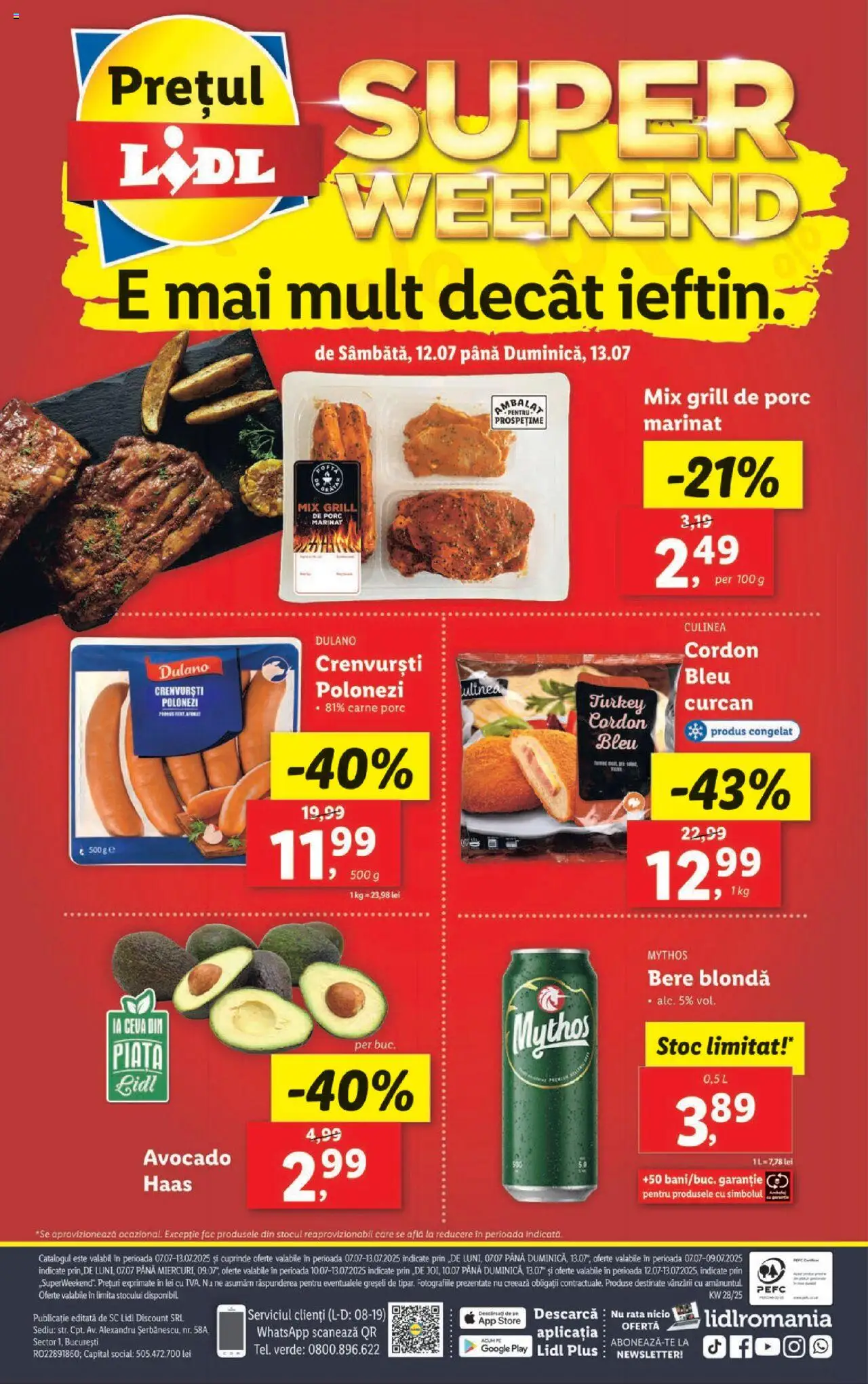 Catalog Lidl – valabil de la 07.07.2025 | Pagină: 40 | Produse: Not defteri, Rață, Crenvurști, Avocado