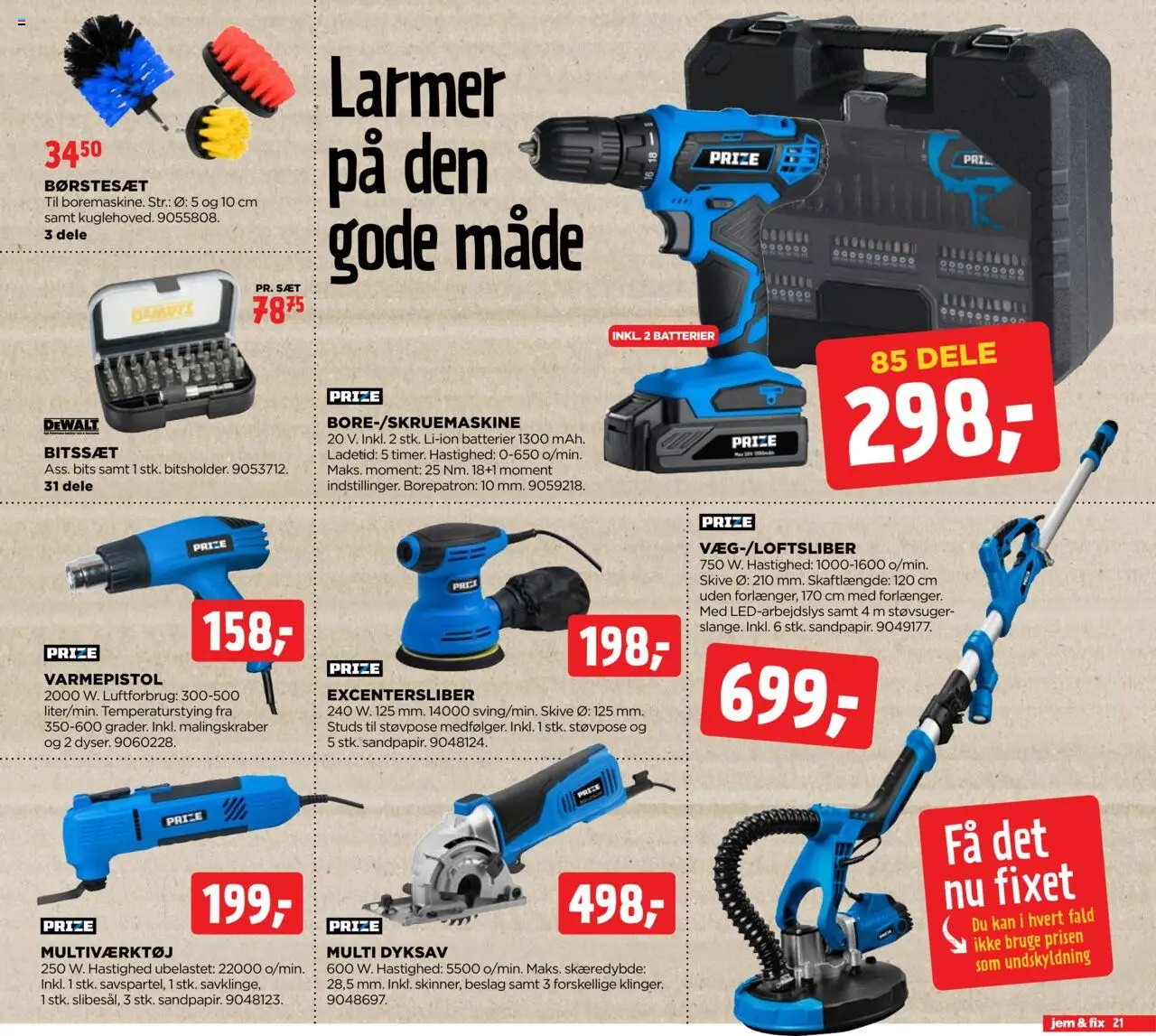 Jem & fix Tilbudsavis gyldig fra 03.08.2025 | Side: 21 | Produkter: Batterier, Søm, Støvsuger