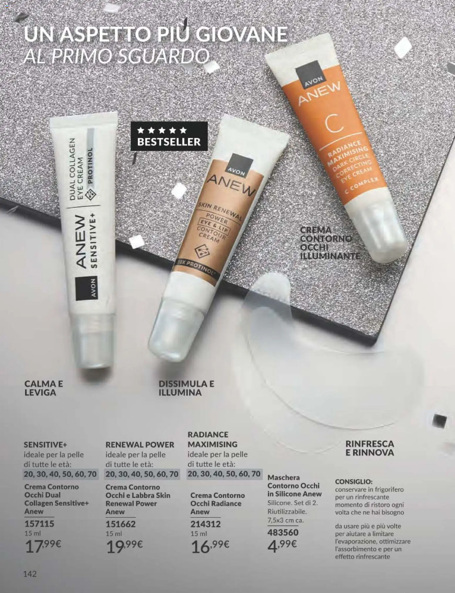 Volantino Avon del 01.12.2025 | Pagina: 142 | Prodotti: Crema, Maschera, Silicone, Frigorifero