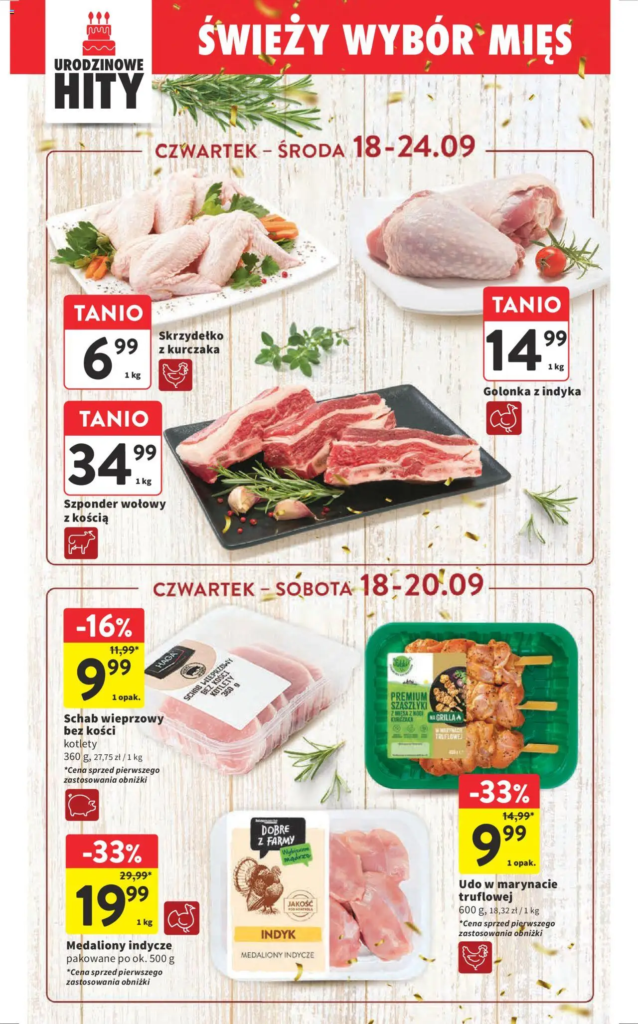Intermarche Gazetka od 18.09.2025 | Strona: 22 | Produkty: Schab, Schab wieprzowy, Kotlety