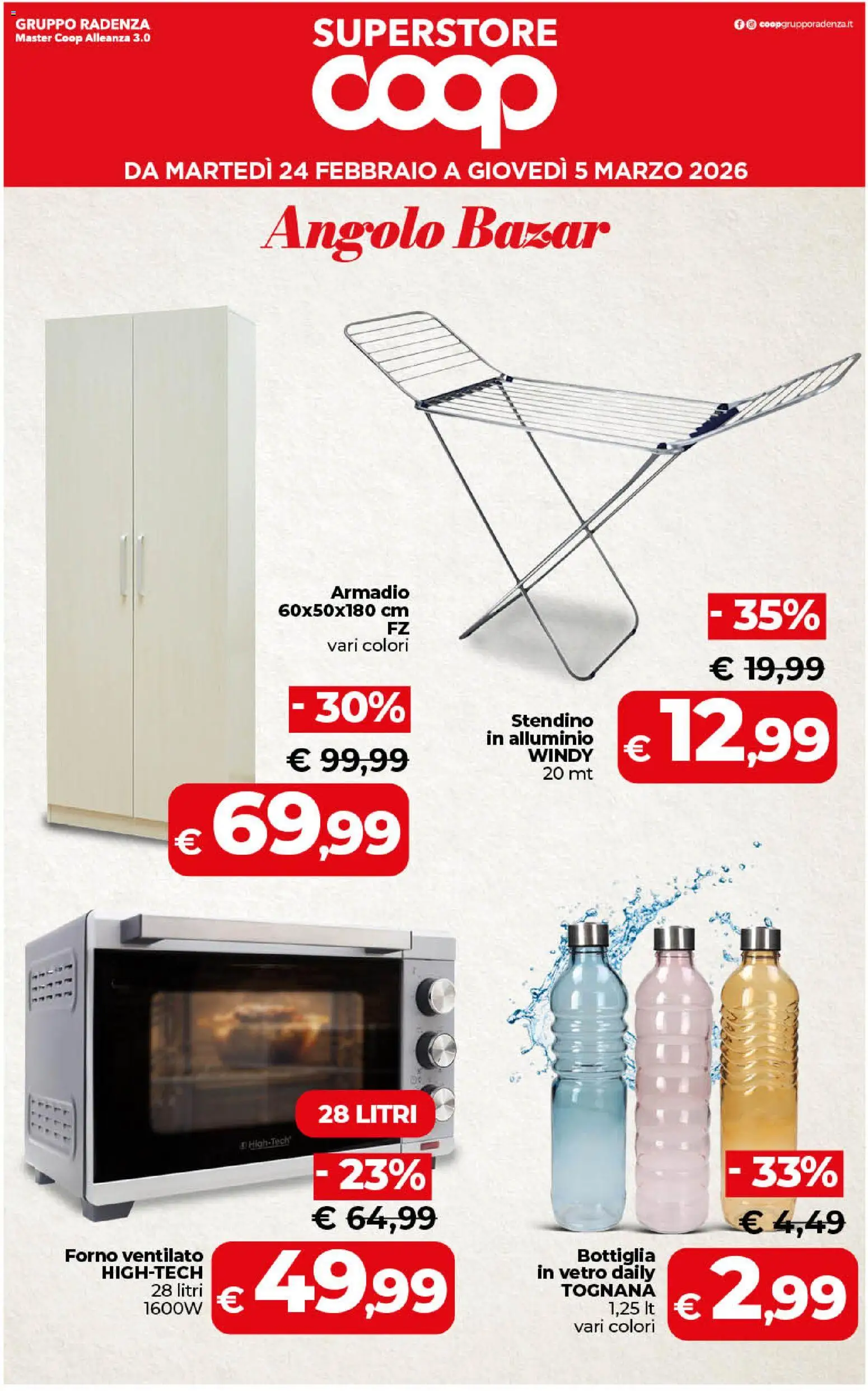 Volantino COOP del 24.02.2026 | Pagina: 45 | Prodotti: Forno, Alluminio, Armadio, Bottiglia
