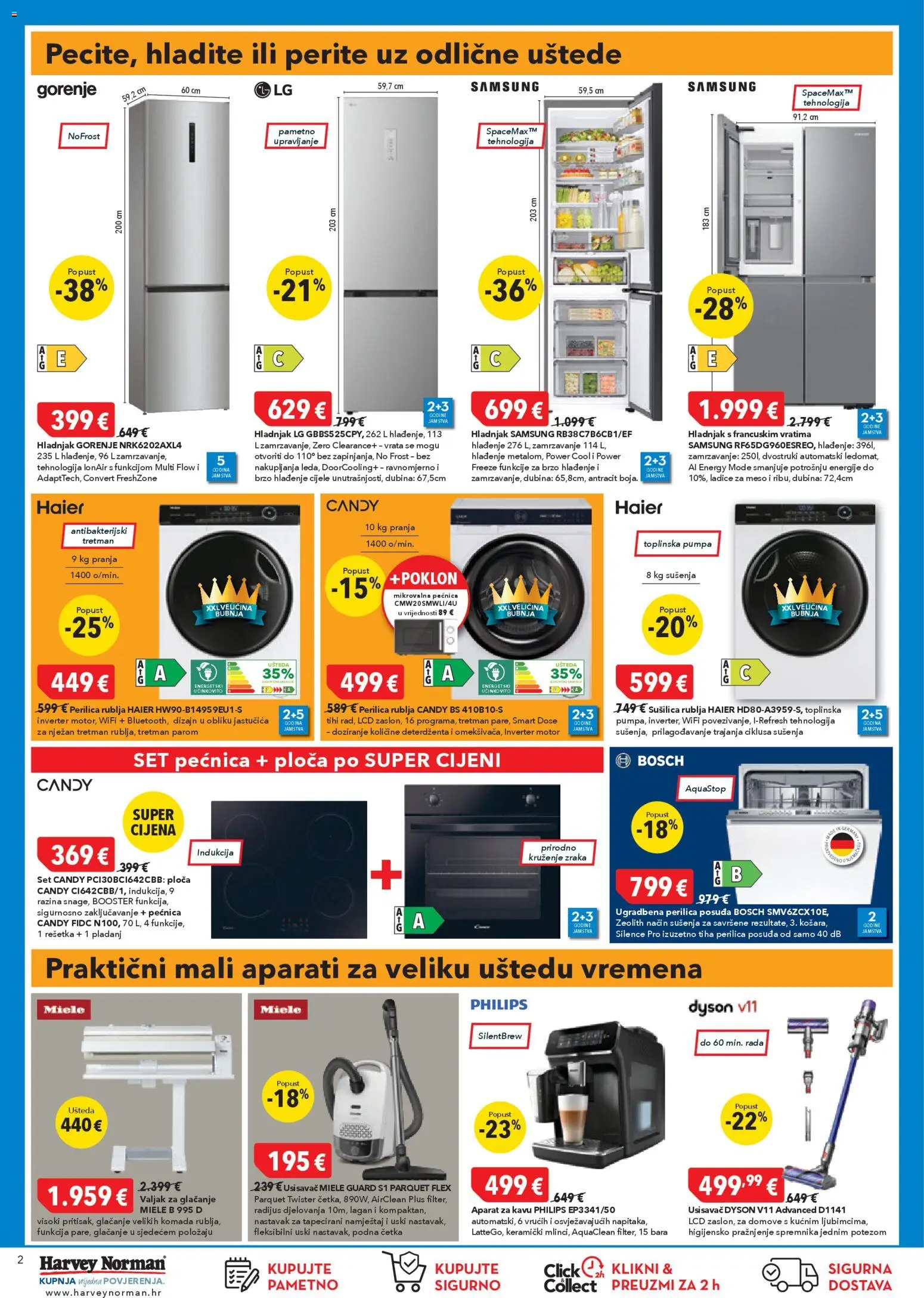 Harvey Norman katalog | vrijedi od 19.02.2026 | Stranica: 2 | Proizvodi: Usisavač, Vrata, Ladice, Pećnica