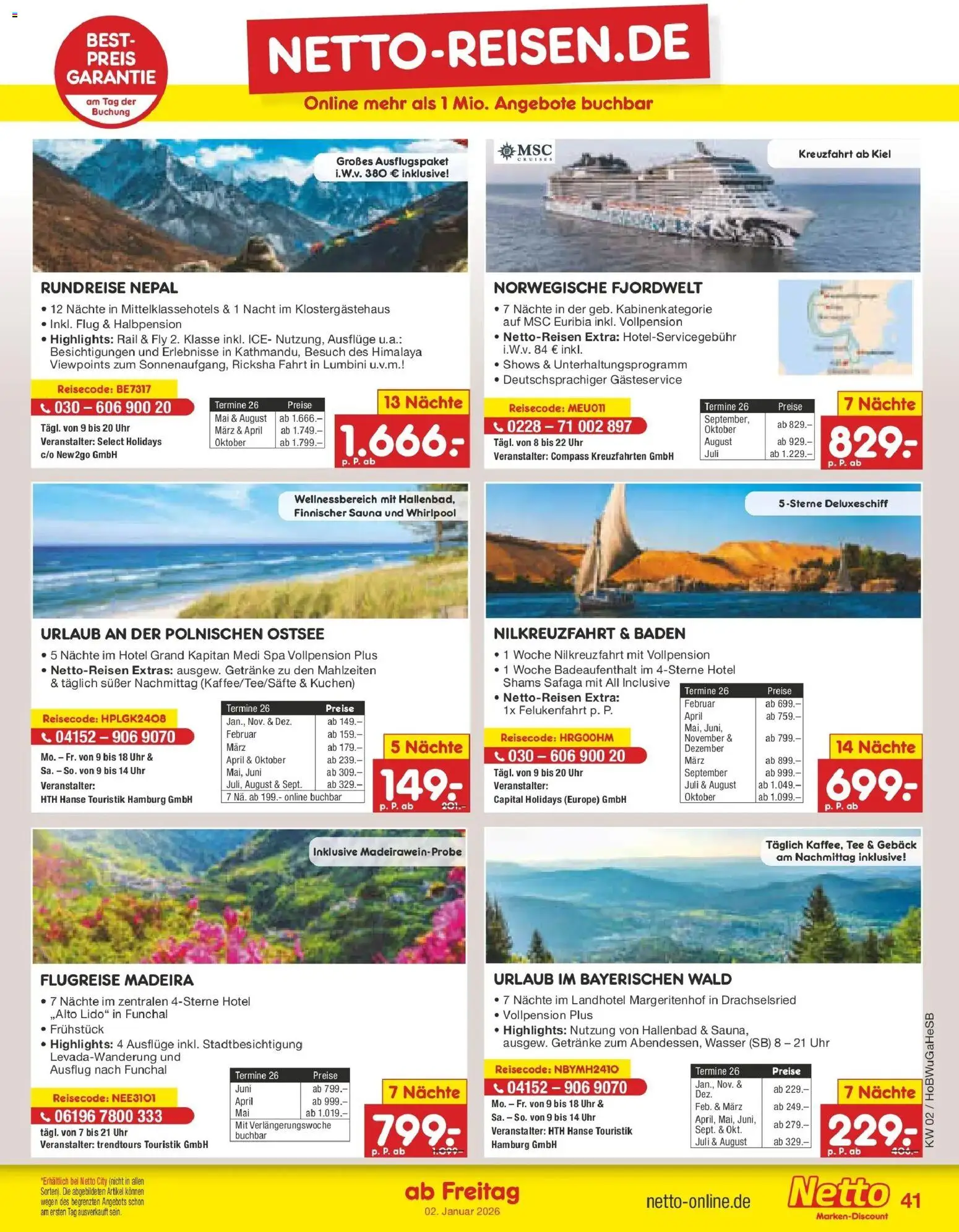 Netto Marken-Discount - Netto: Wochenangebote – gültig ab 04.01.2026 | Seite: 45 | Produkte: Wasser, Tee, Kuchen, Uhr