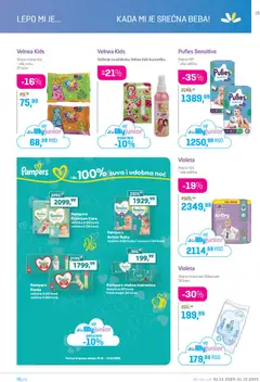 Lilly drogerie katalog - pregled Lilly drogerie kataloga - važi od 01.12.2025 | Strana: 19 | Proizvode: Pampers, Vlažne maramice, Pelene