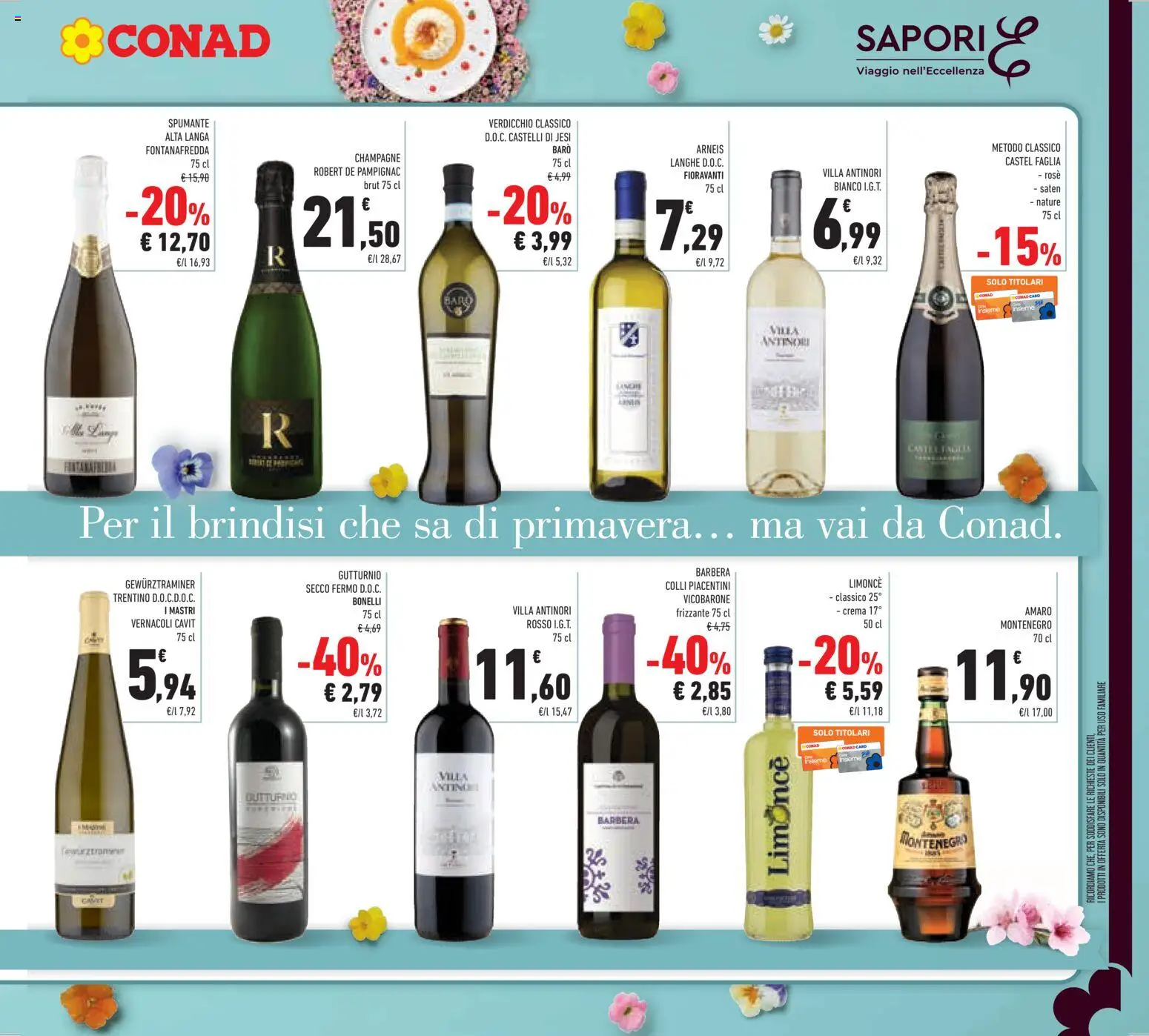 Volantino Conad del 25.03.2026 | Pagina: 9 | Prodotti: Crema, Spumante, Champagne, Amaro