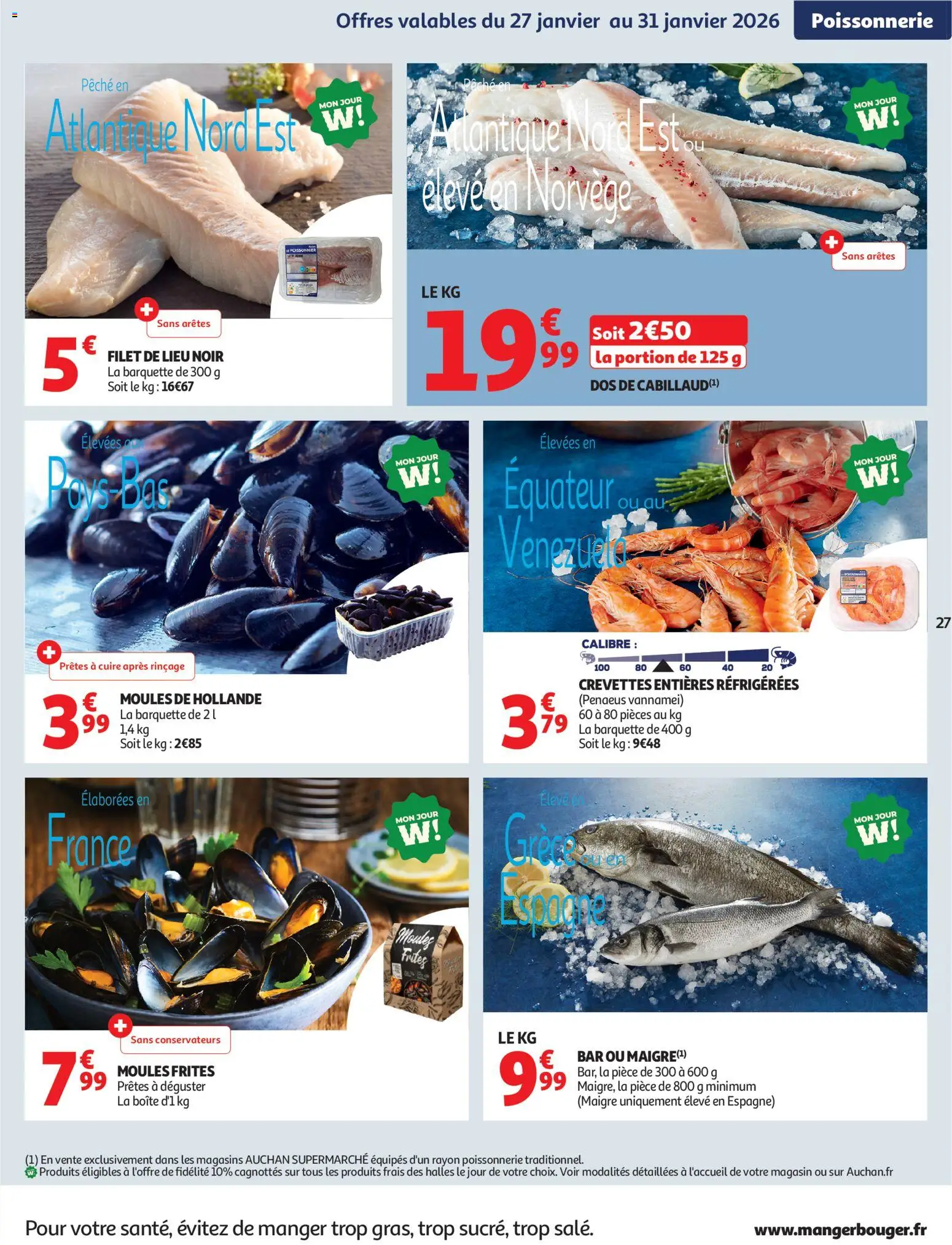 {H1} | Page: 27 | Produits: Moules de hollande, Pêche, Frites, Poissonnerie