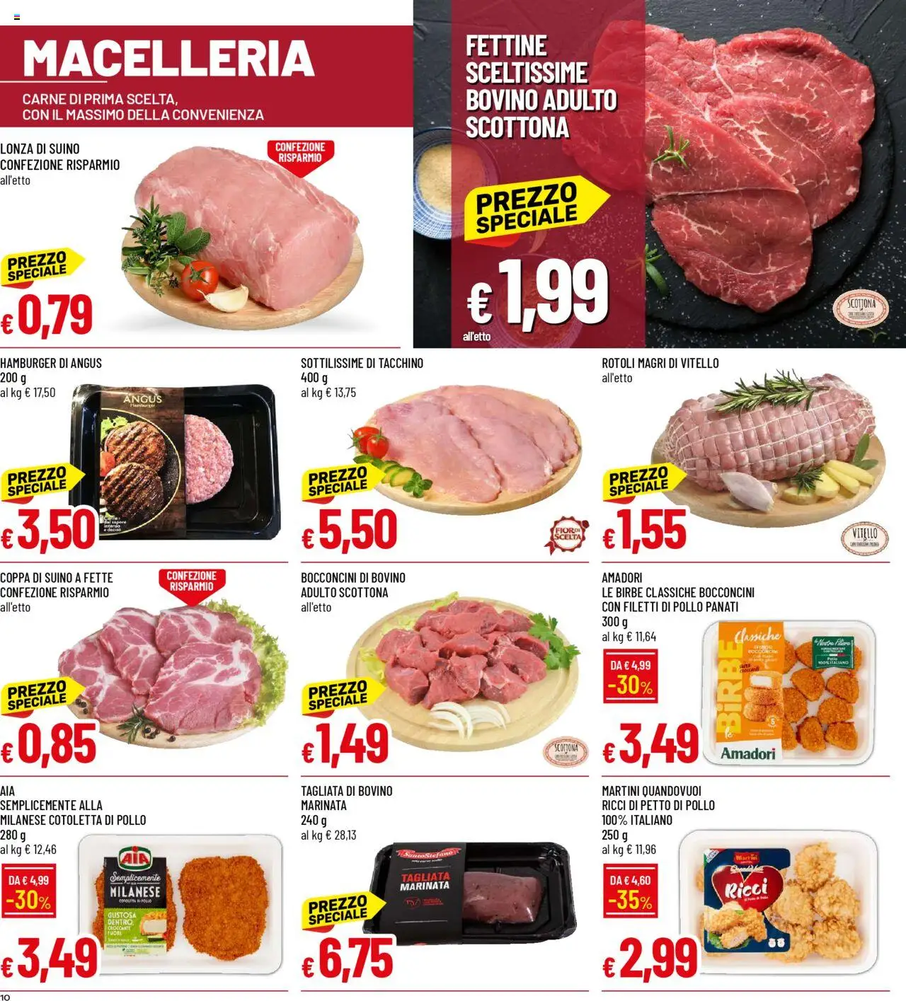 Volantino Galassia del 23.10.2025 | Pagina: 10 | Prodotti: Petto di Pollo, Suino, Tacchino, Vitello