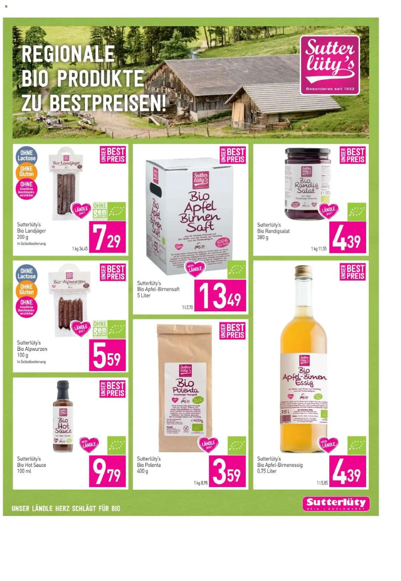 Sutterlüty Flugblatt gültig ab 26.02.2026 | Seite: 7 | Produkte: Salat, Saft, Äpfel