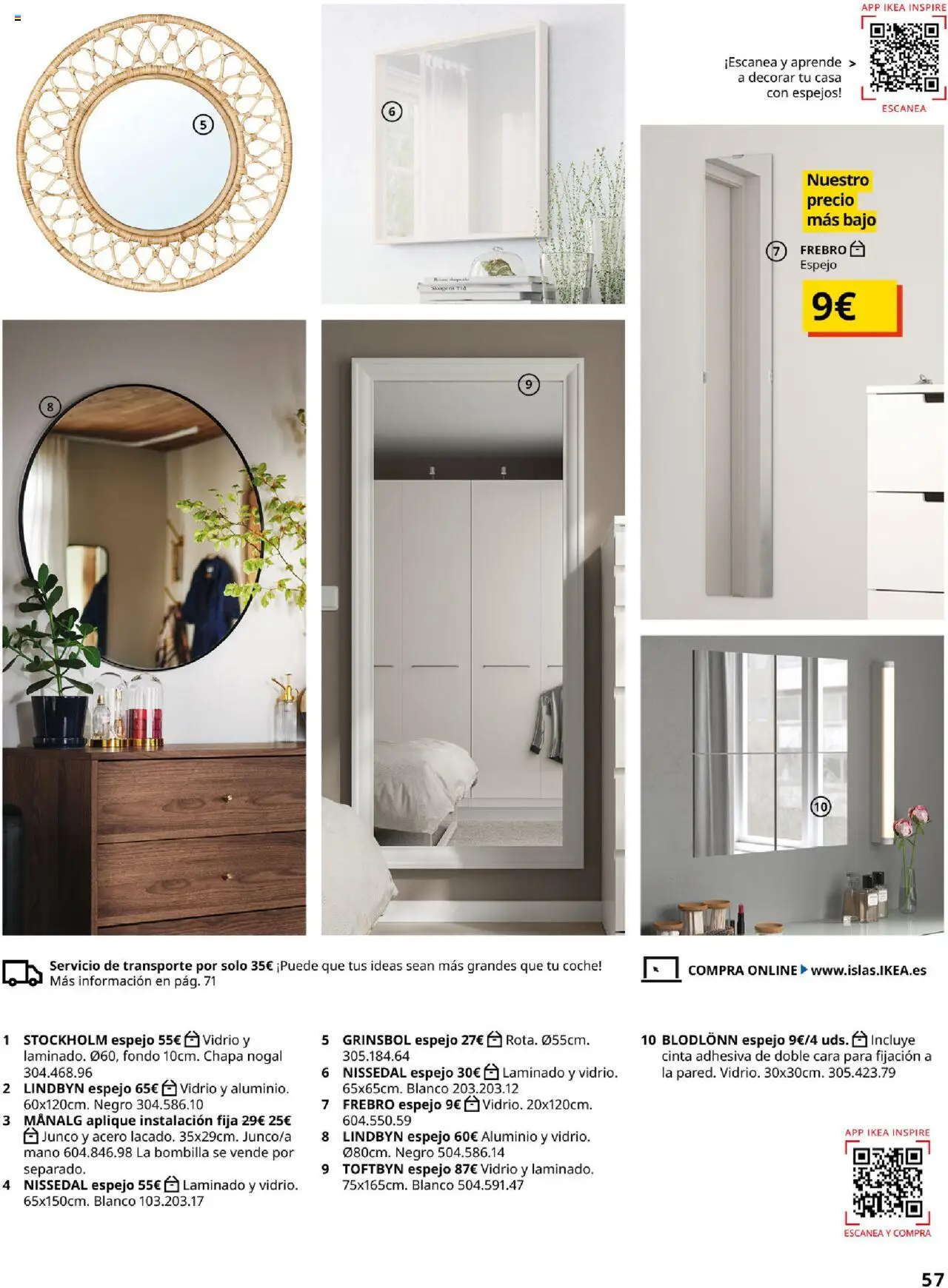 Catálogo IKEA Accesorios y decoración │ válido desde el 25.09.2025 | Página: 57 | Productos: Bombilla, Espejo