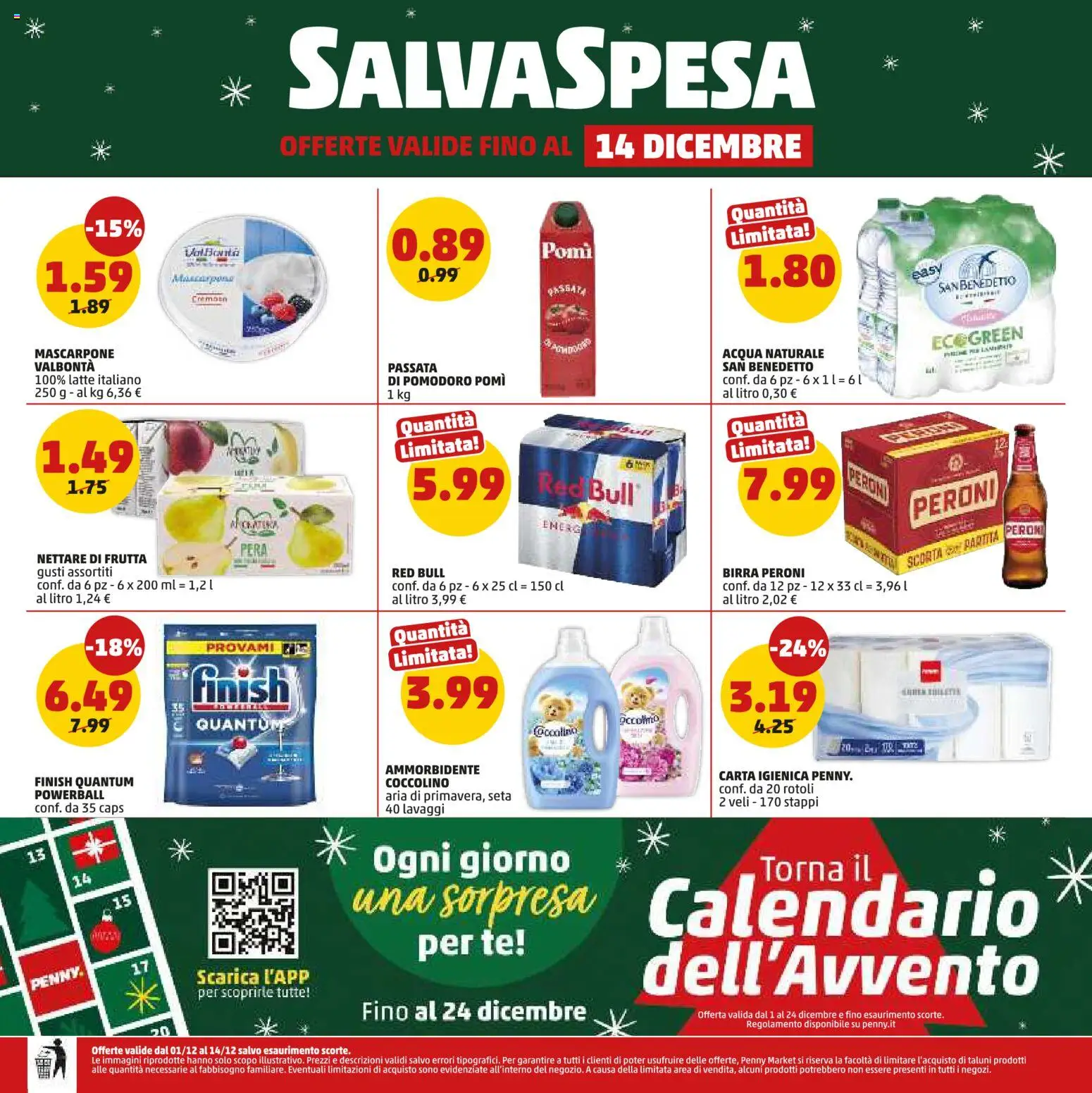 Volantino PENNY del 01.12.2025 | Pagina: 20 | Prodotti: Acqua, Latte, Acqua naturale, Red Bull