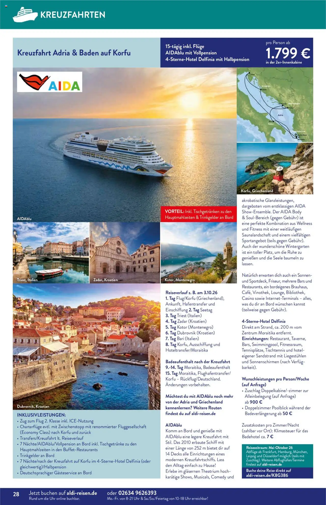 Aldi Reisen  Reisemagazin – gültig ab 01.10.2025 | Seite: 28 | Produkte: Uhr