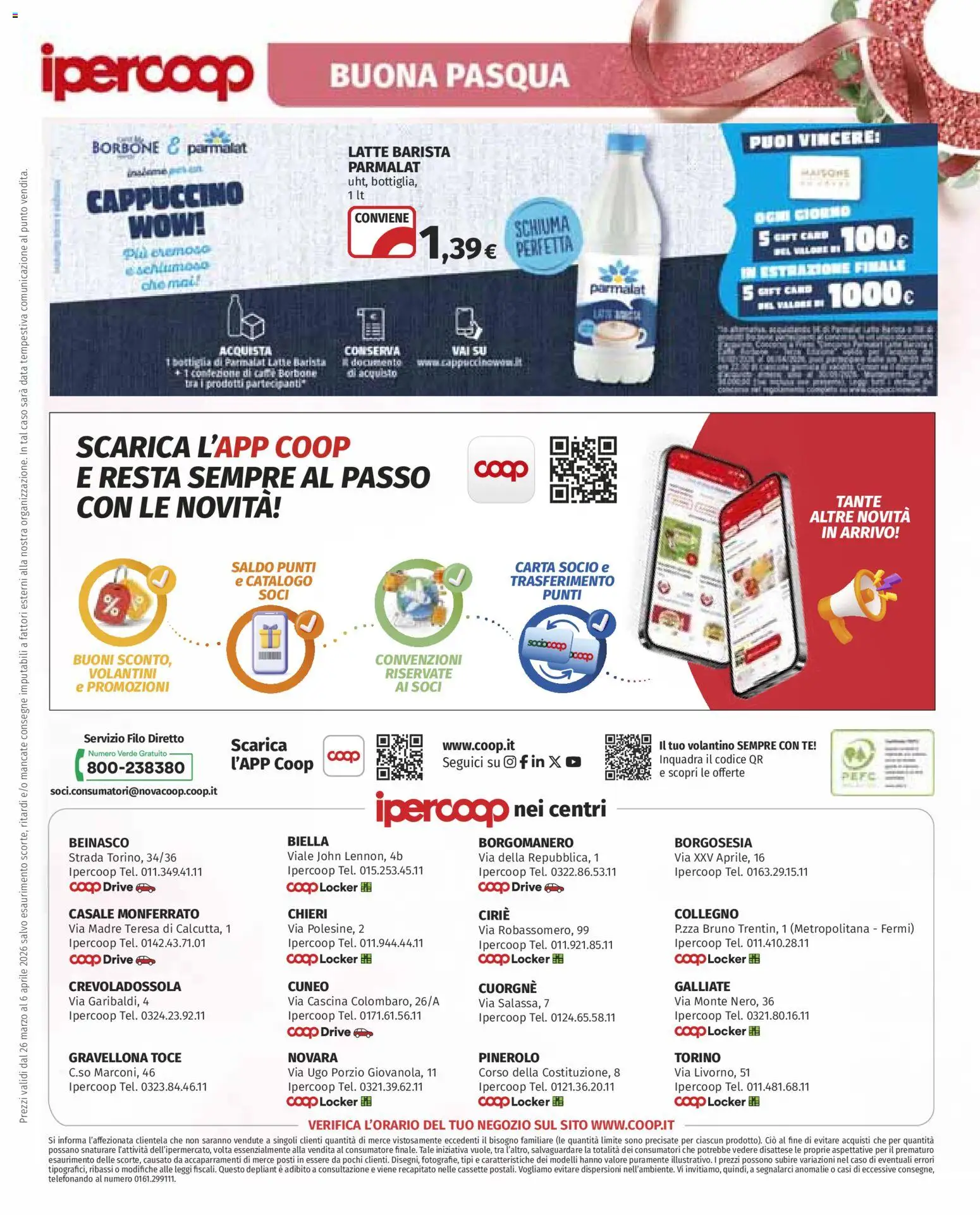 Volantino Ipercoop del 26.03.2026 | Pagina: 47 | Prodotti: Tè, Latte, Data, Bottiglia