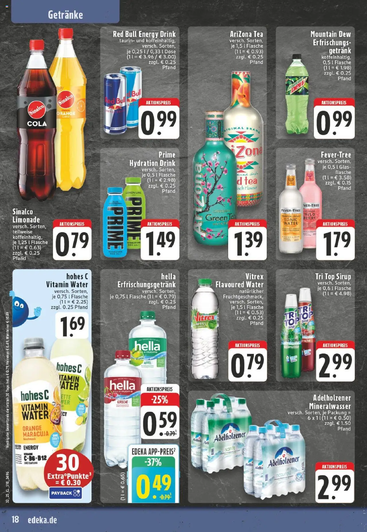 Edeka prospekt Essen	 - gültig ab dem 03.08.2025 | Seite: 18 | Produkte: Sinalco, Top, Cola, Hohes c