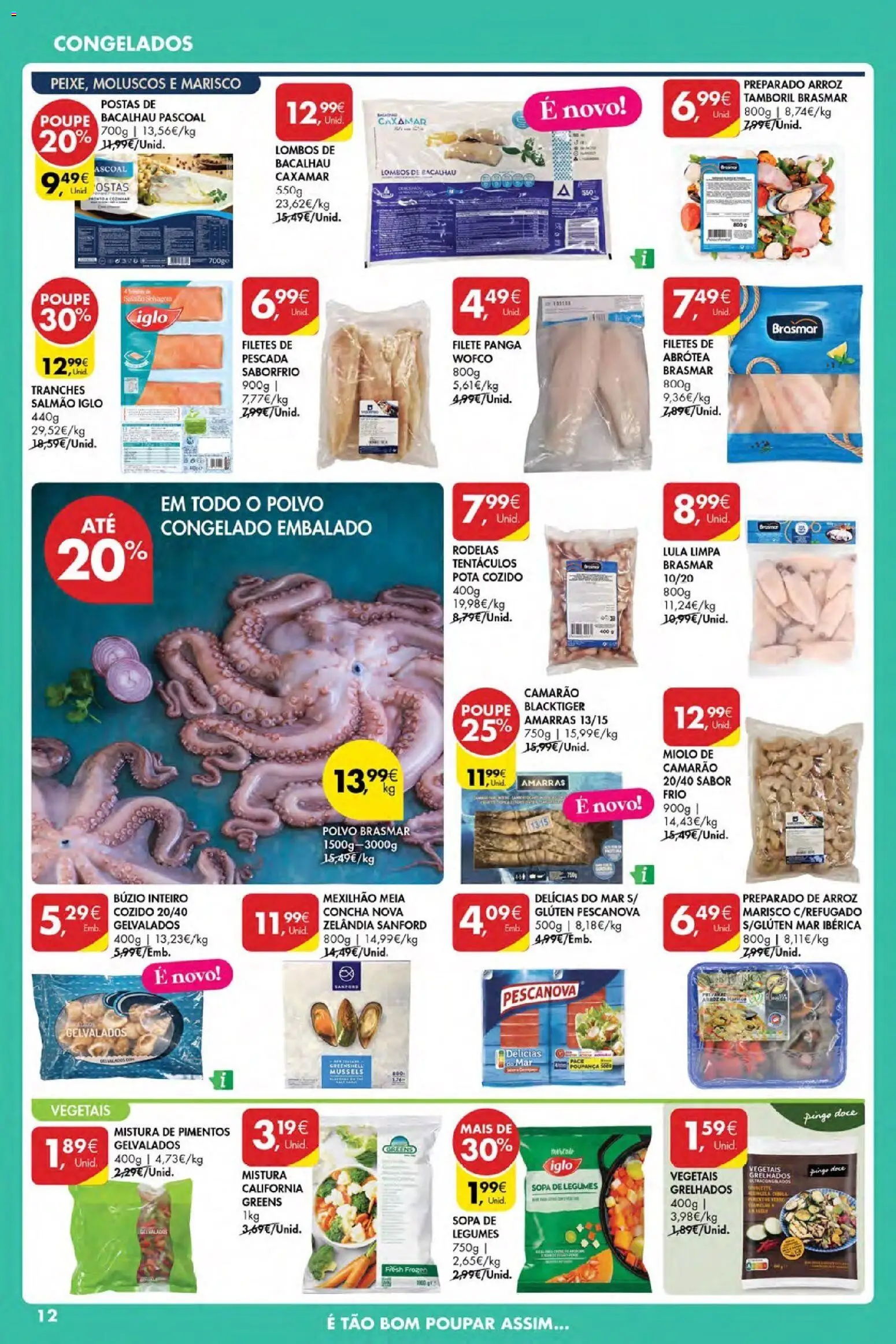 Pingo Doce Black Friday │ válido de 27.11.2025 | Página: 12 | Produtos: Pescada, Camarão, Salmão, Arroz