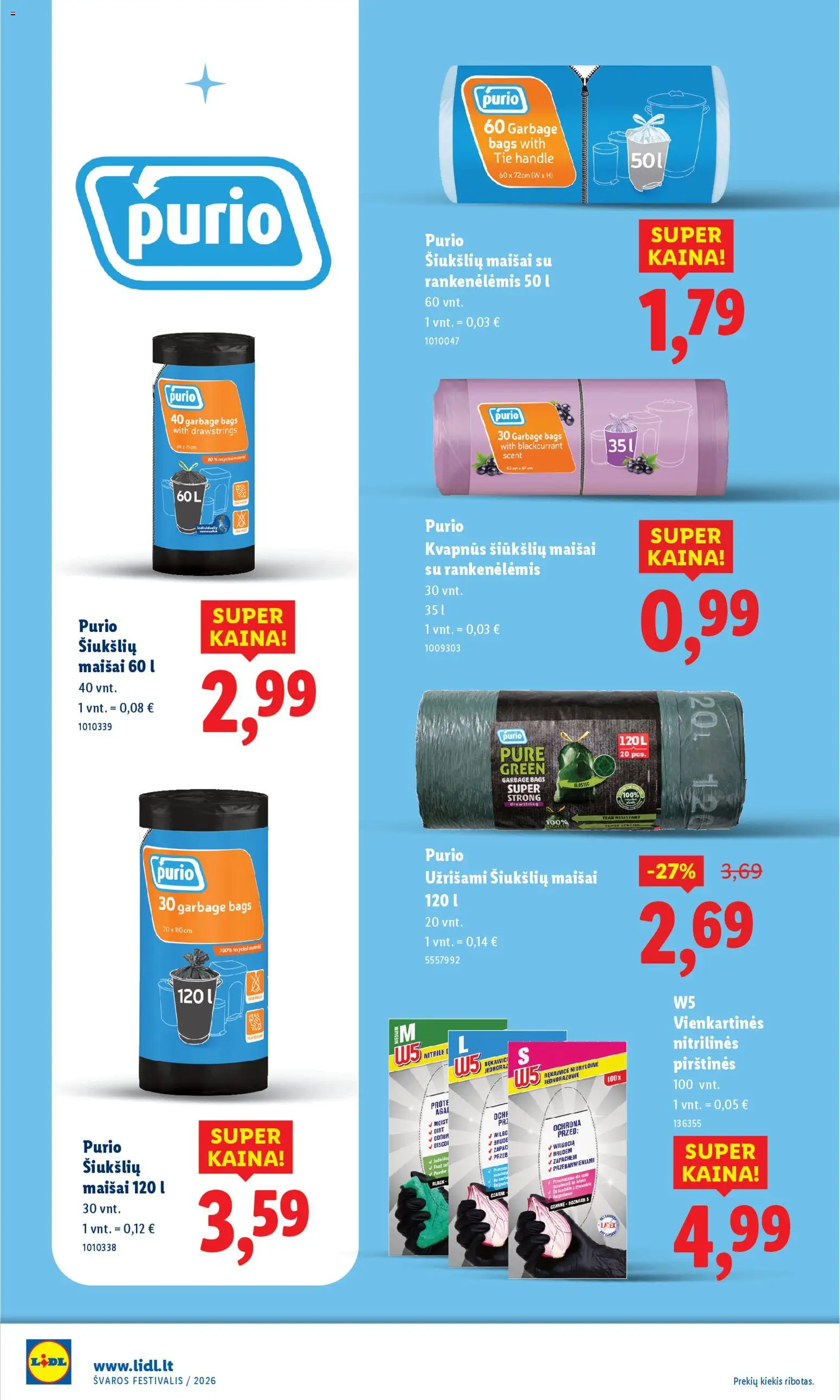 LIDL akcijos nuo 19.03.2026 | Puslapis: 16 | Prekių: Pirštines