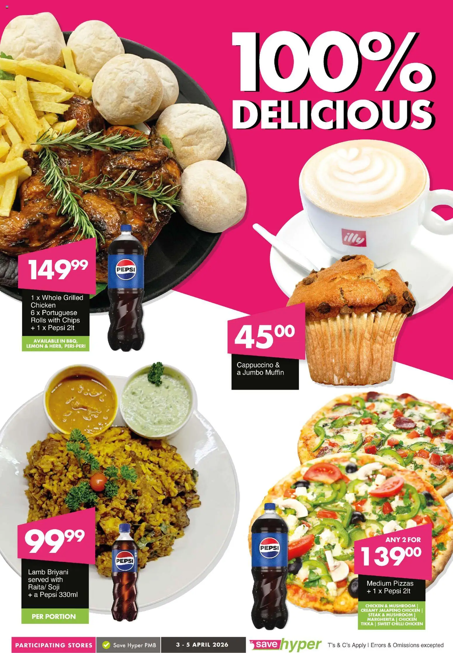 New Save catalogue – valid from 03.04.2026 | Page: 8 | Products: Steak, Chicken, Chips, Chilli