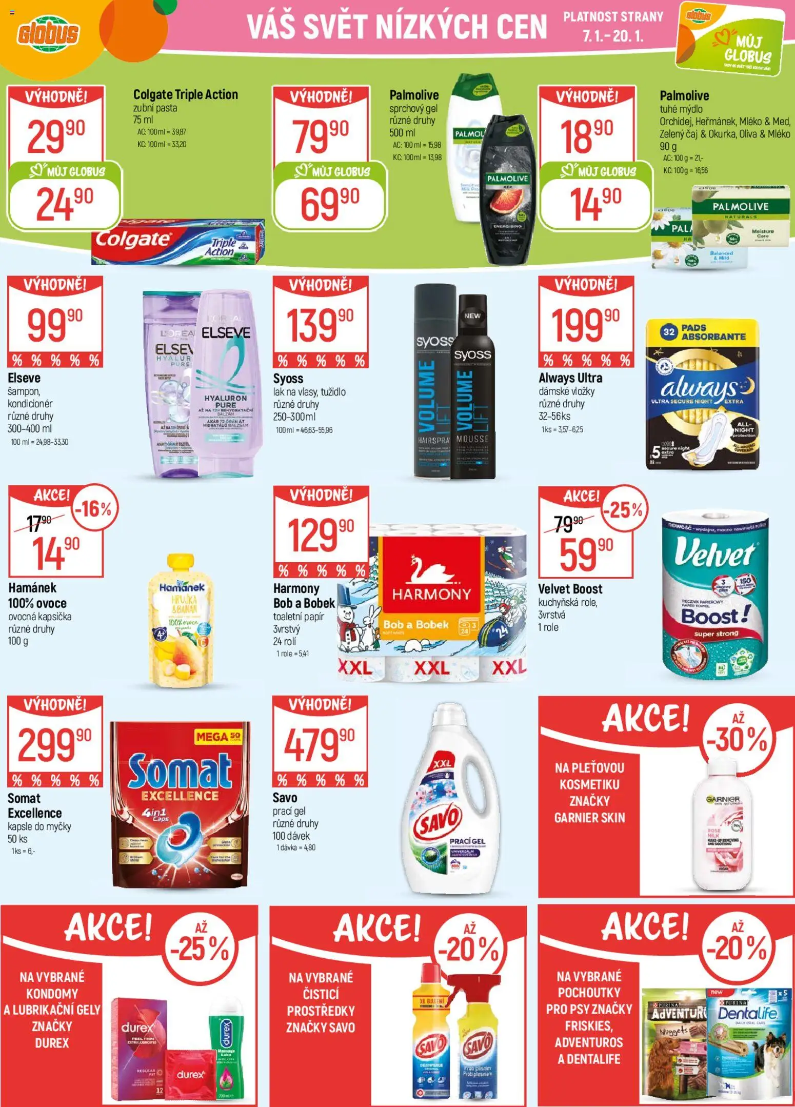 Globus leták od 07.01.2026 | Strana: 23 | Produkty: Prací gel, Čaj, Kapsle, Savo