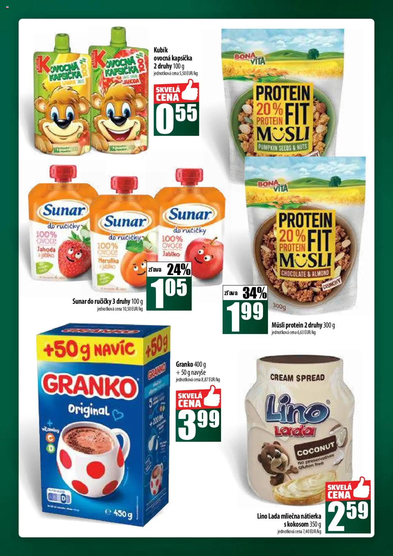 COOP Jednota široká ponuka │ platný od 21.08.2025 | Strana: 31 | Produkty: Protein, Sunar, Granko